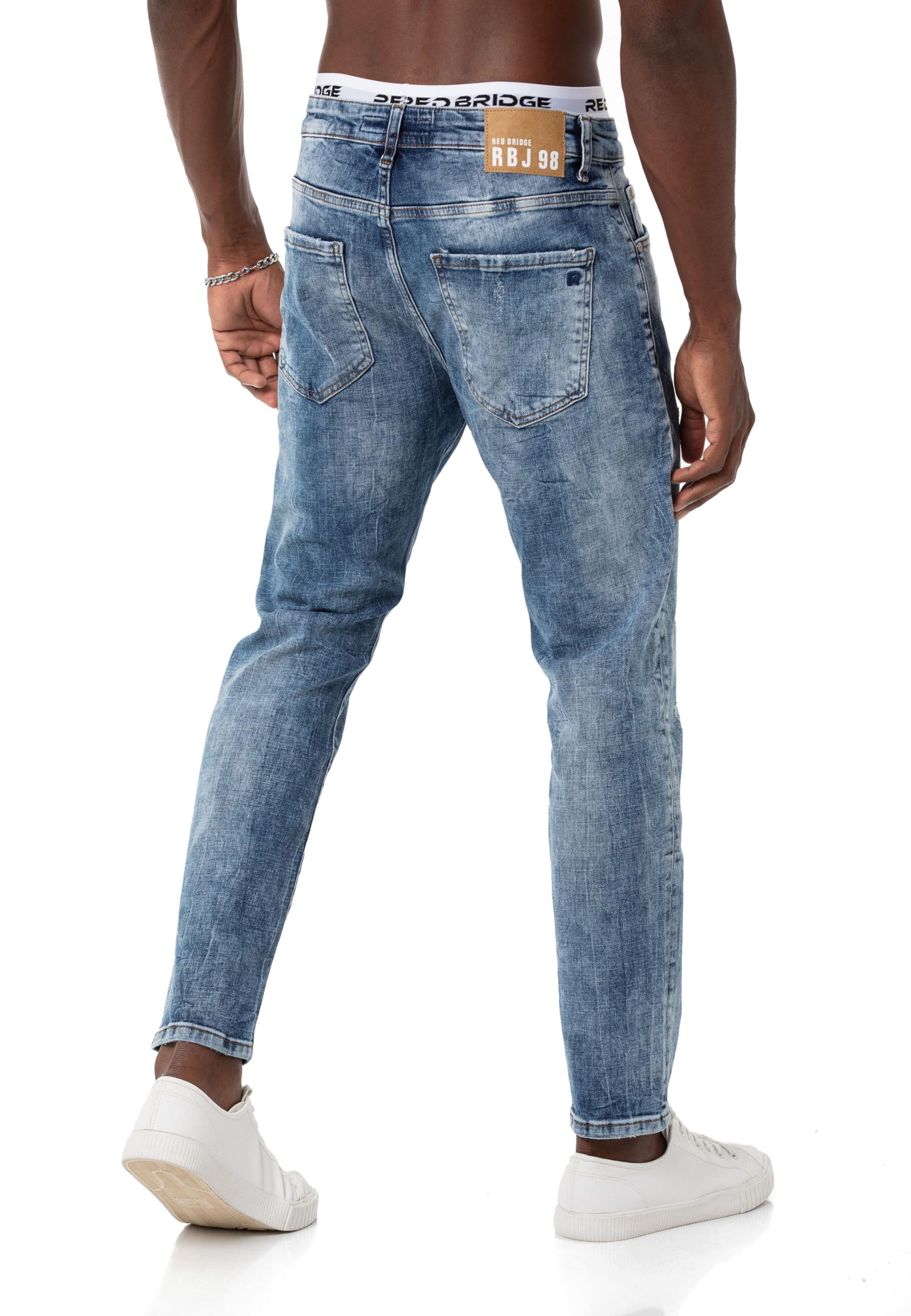 redbridge-m4324-jeans-herren-antifit-blau-36w-34l-destroyed image 2