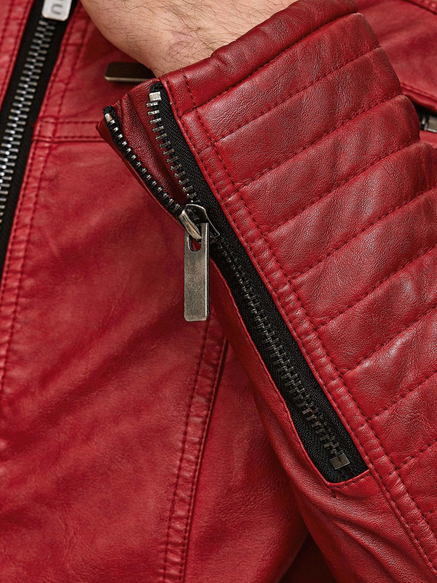 redbridge-m6013-bikerjacke-herren-kunstleder-rot-m-steppung image 7