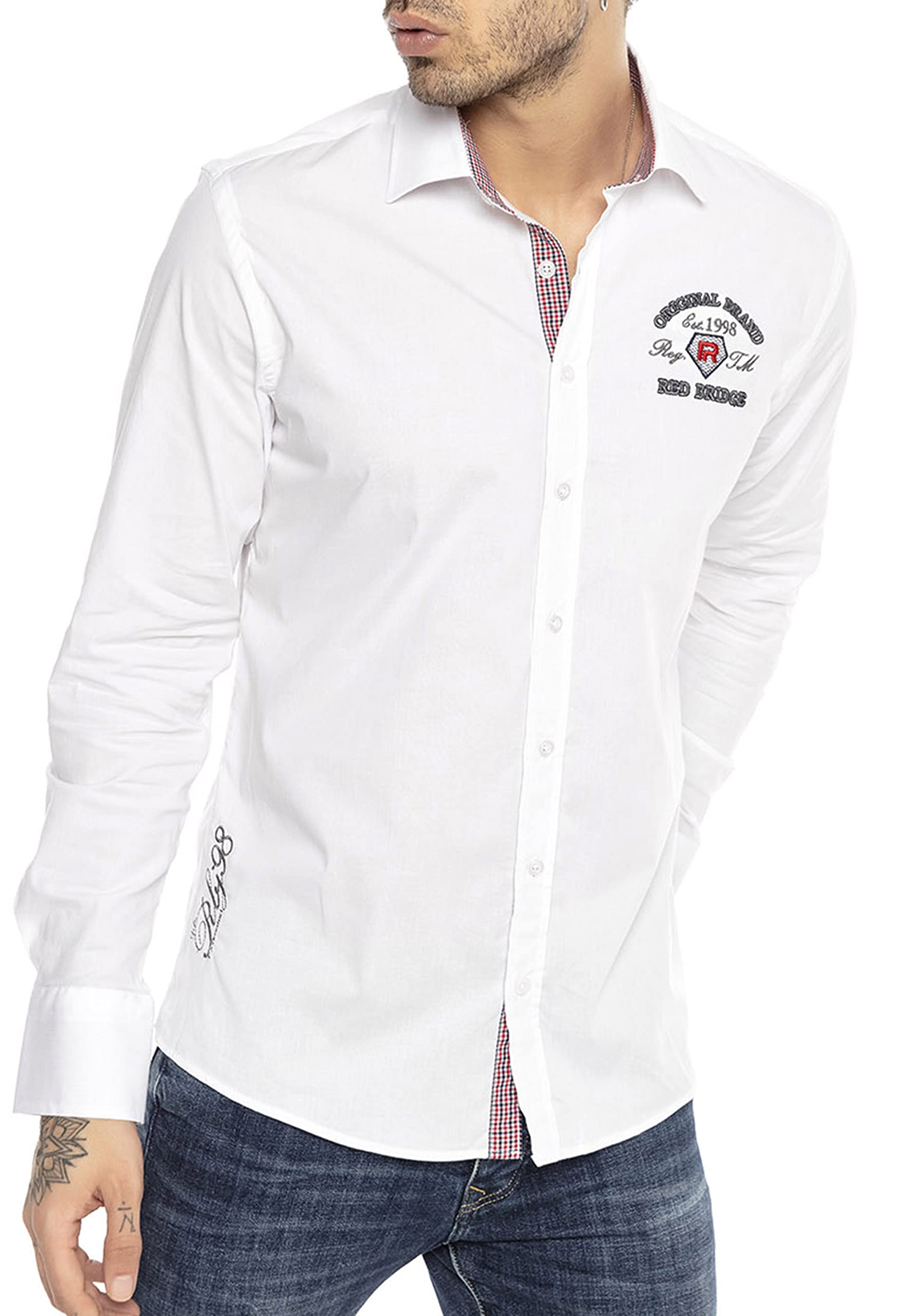 redbridge-premium-langarm-hemd-herren-s-wei-baumwolle image 7