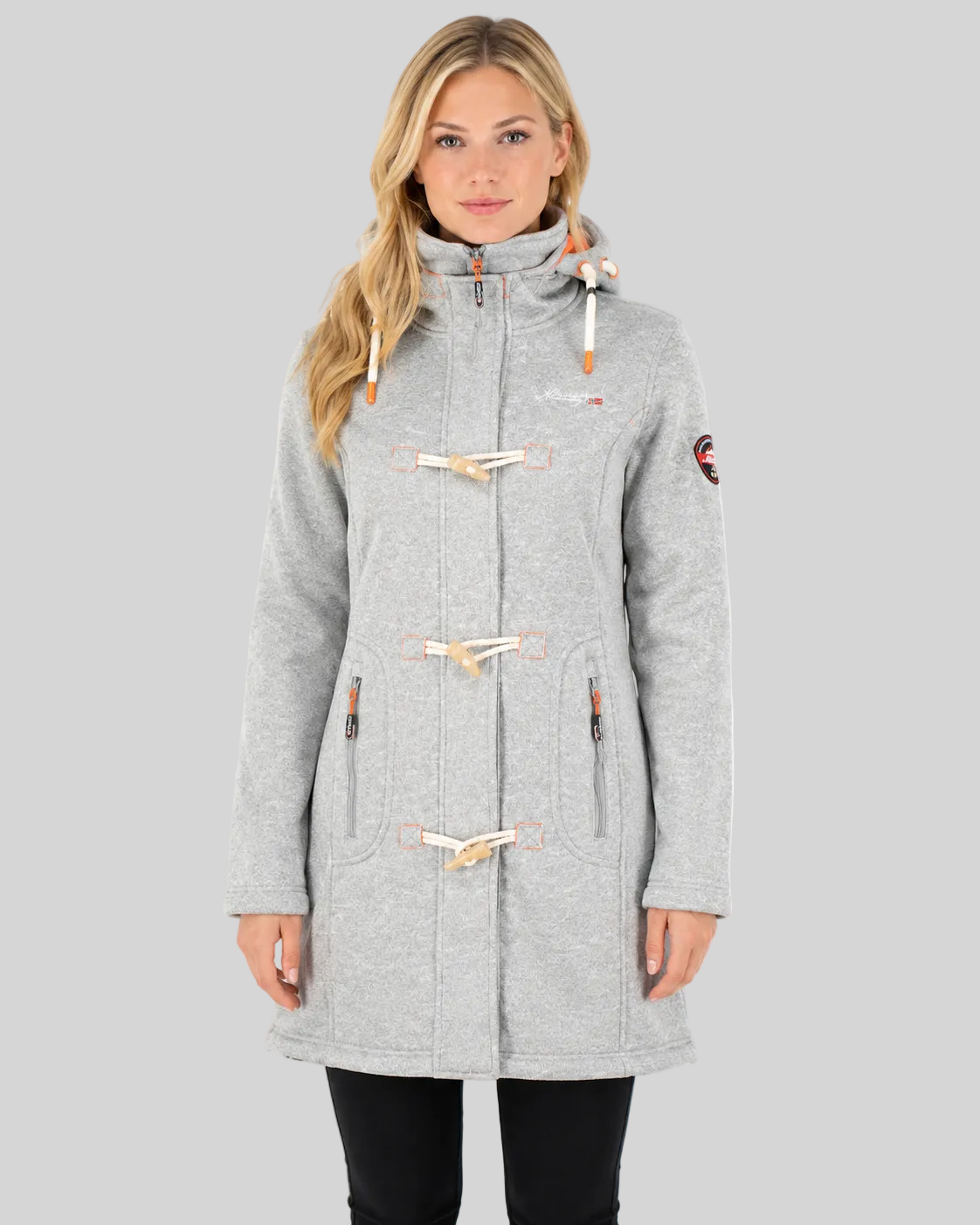 geographical-norway-tantastique-fleecejacke-damen-grau-kapuze image 1