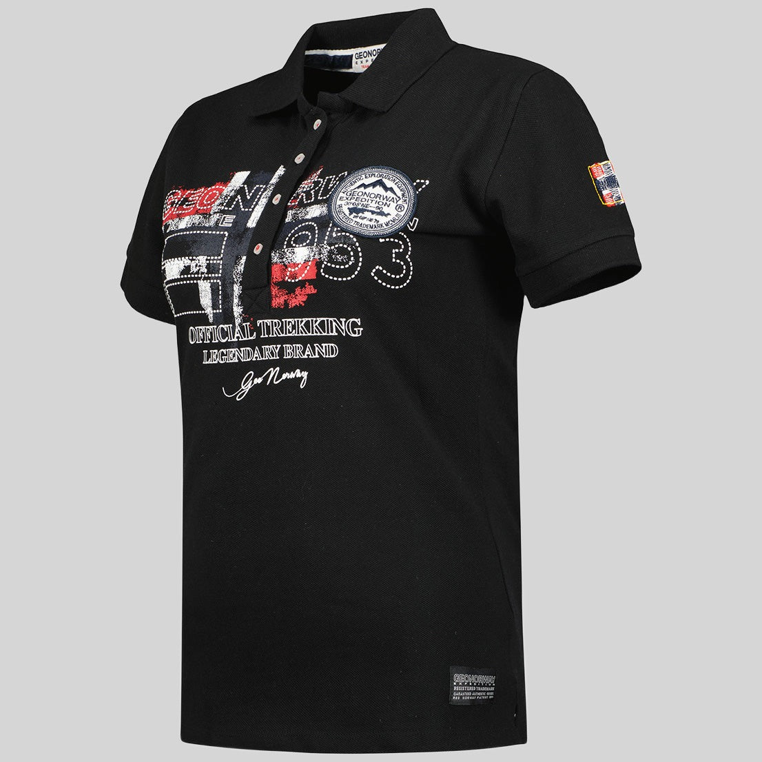 geographical-norway-kerry-damen-polo-marine-kurzarm-mit-print image 8