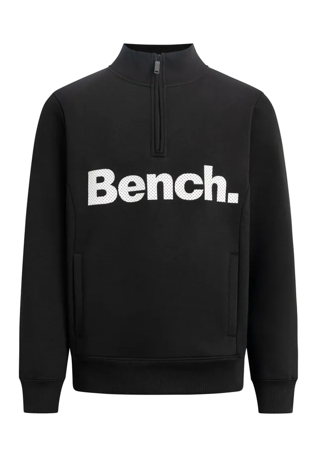 bench-plinth-sweatshirt-herren-schwarz-viertelzip image 1