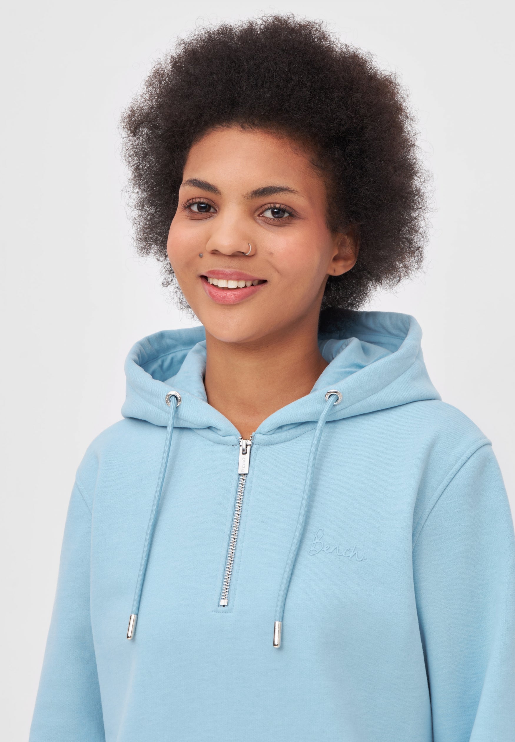 bench-saramo-hoodie-damen-pristine-halfzip-baumwolle image 4