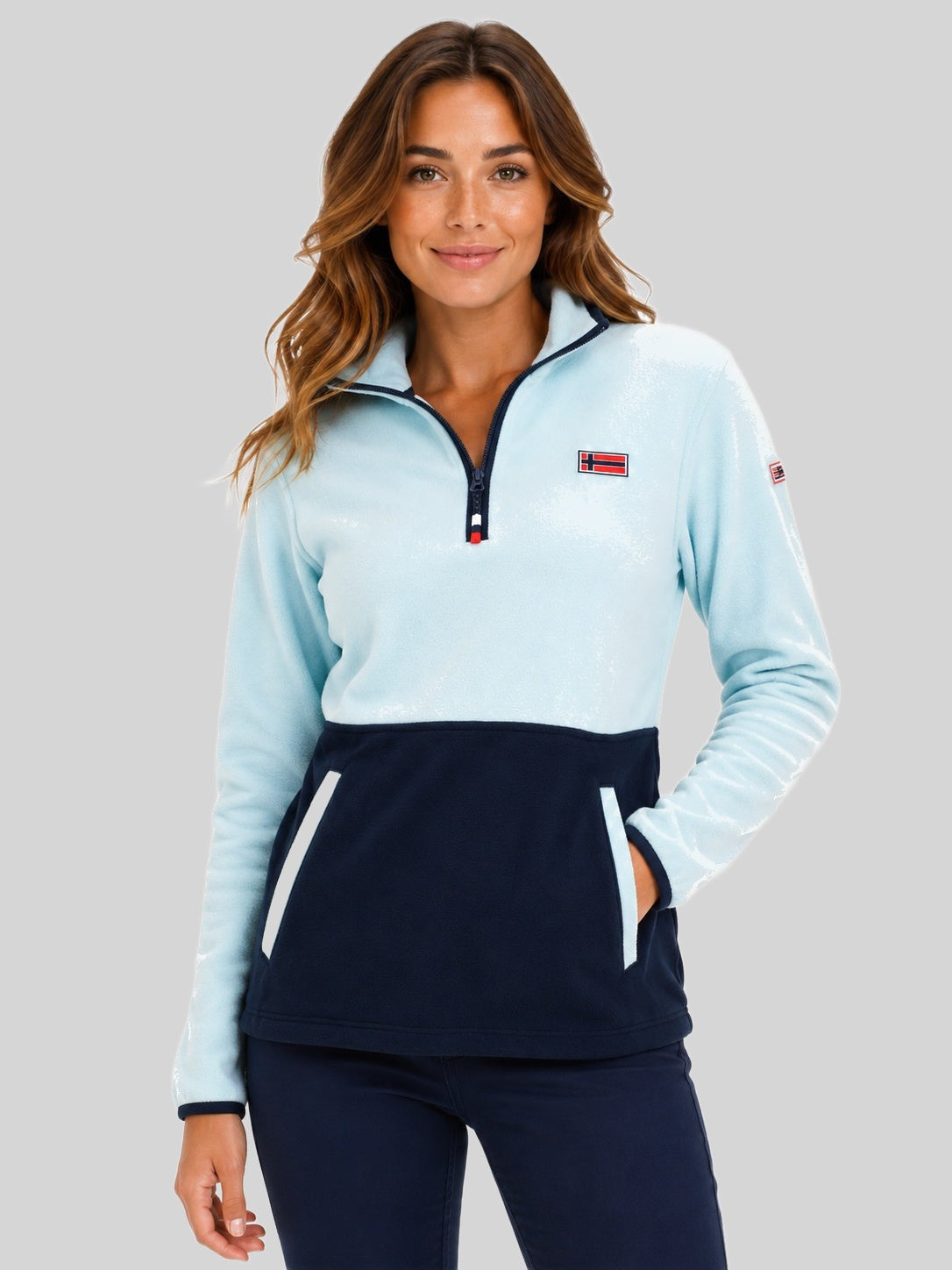 geographical-norway-touki-hz-fleecejacke-damen-bordeaux-m-kragen image 6