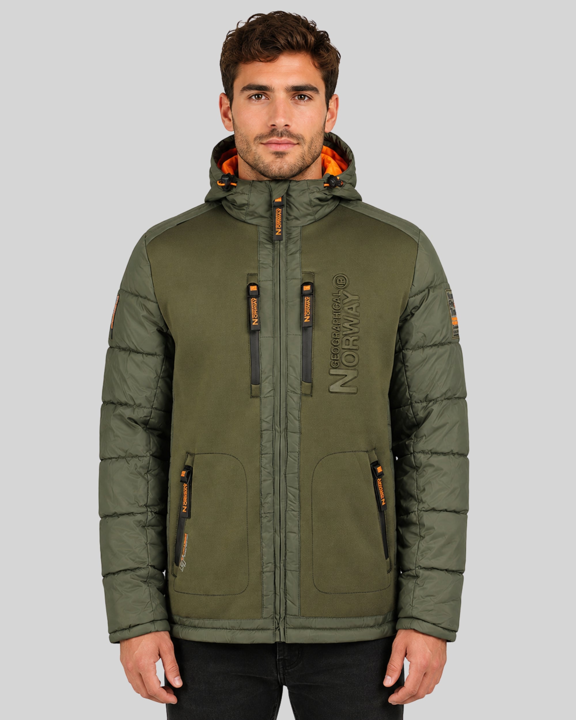 geographical-norway-beachwood-winterjacke-herren-schwarz-orange-l image 1