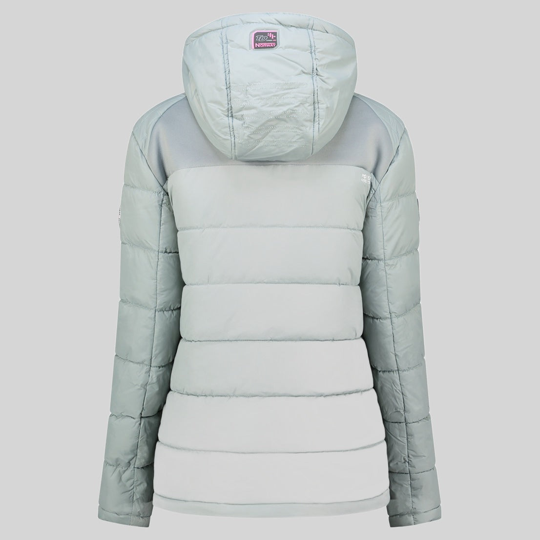 geographical-norway-beachwood-damen-steppjacke-hellgrau-kapuze image 2