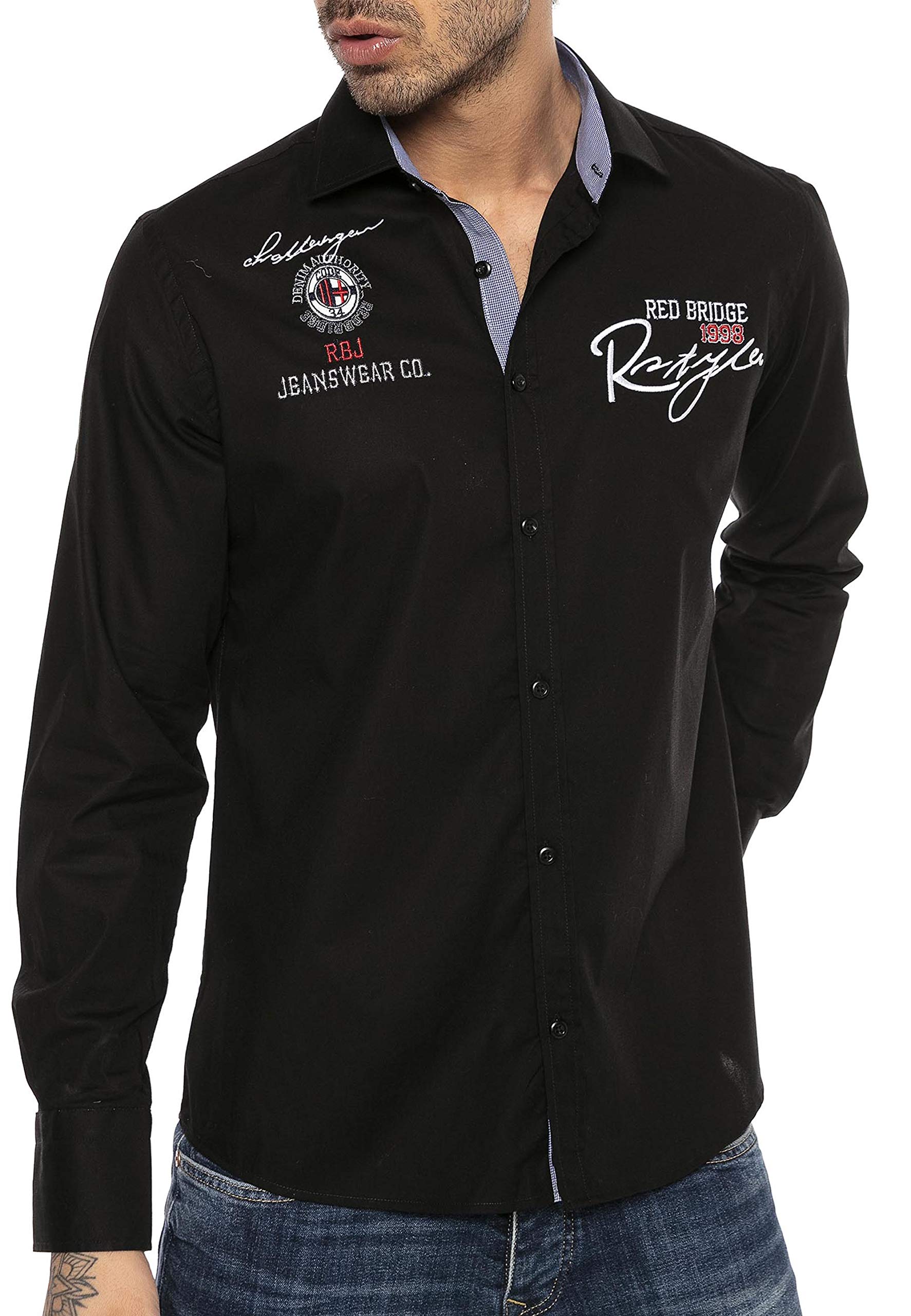 redbridge-freizeithemd-herren-casual-langarm-baumwolle-mint image 1