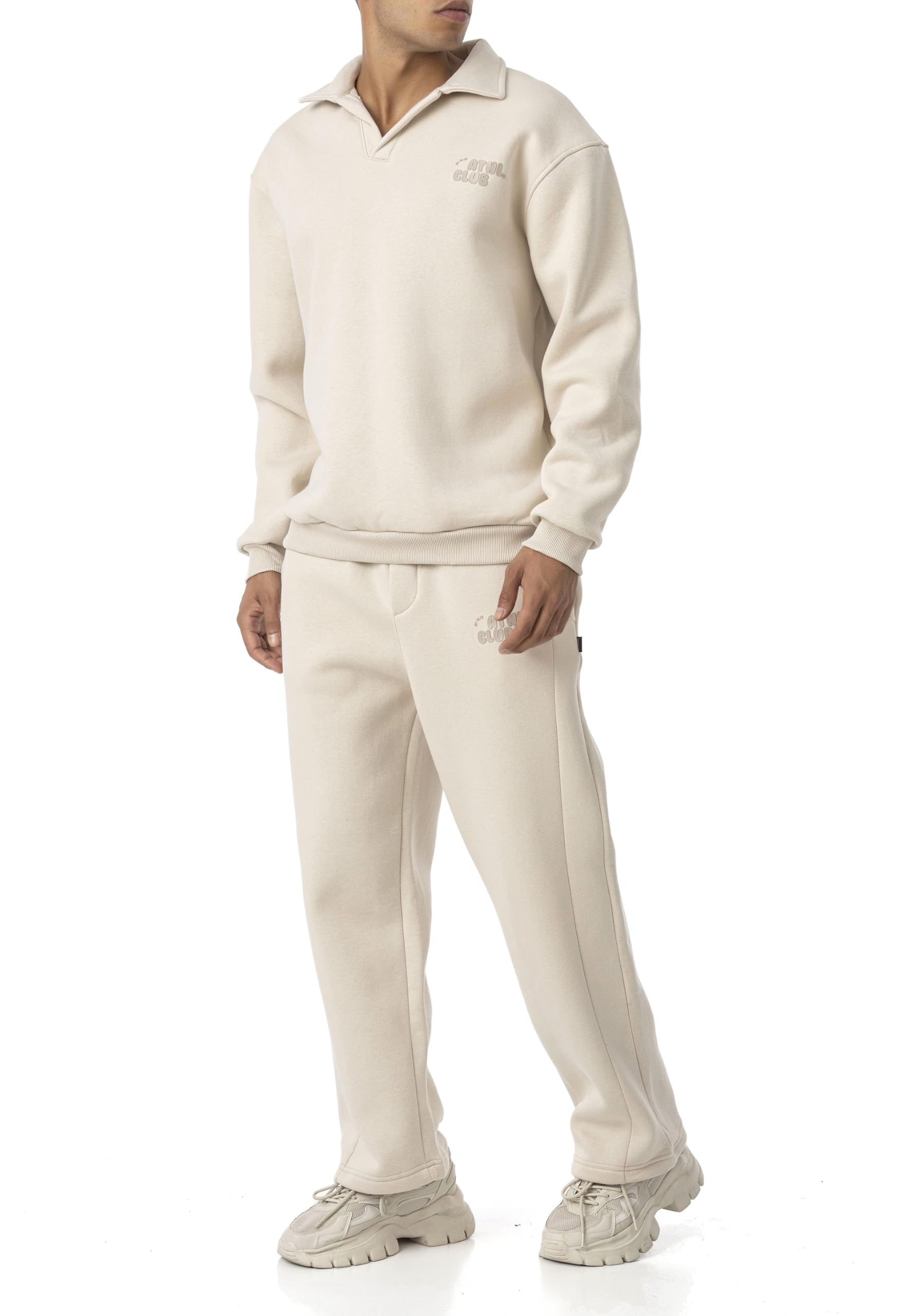 redbridge-sweat-set-polokragen-zweiteiler-oversized-beige image 7