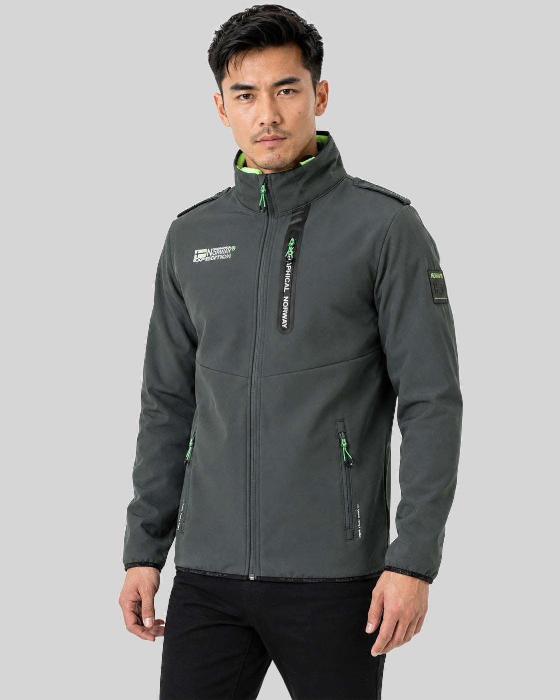 geographical-norway-toxique-herren-softshelljacke-marine-orange-kapuze image 6
