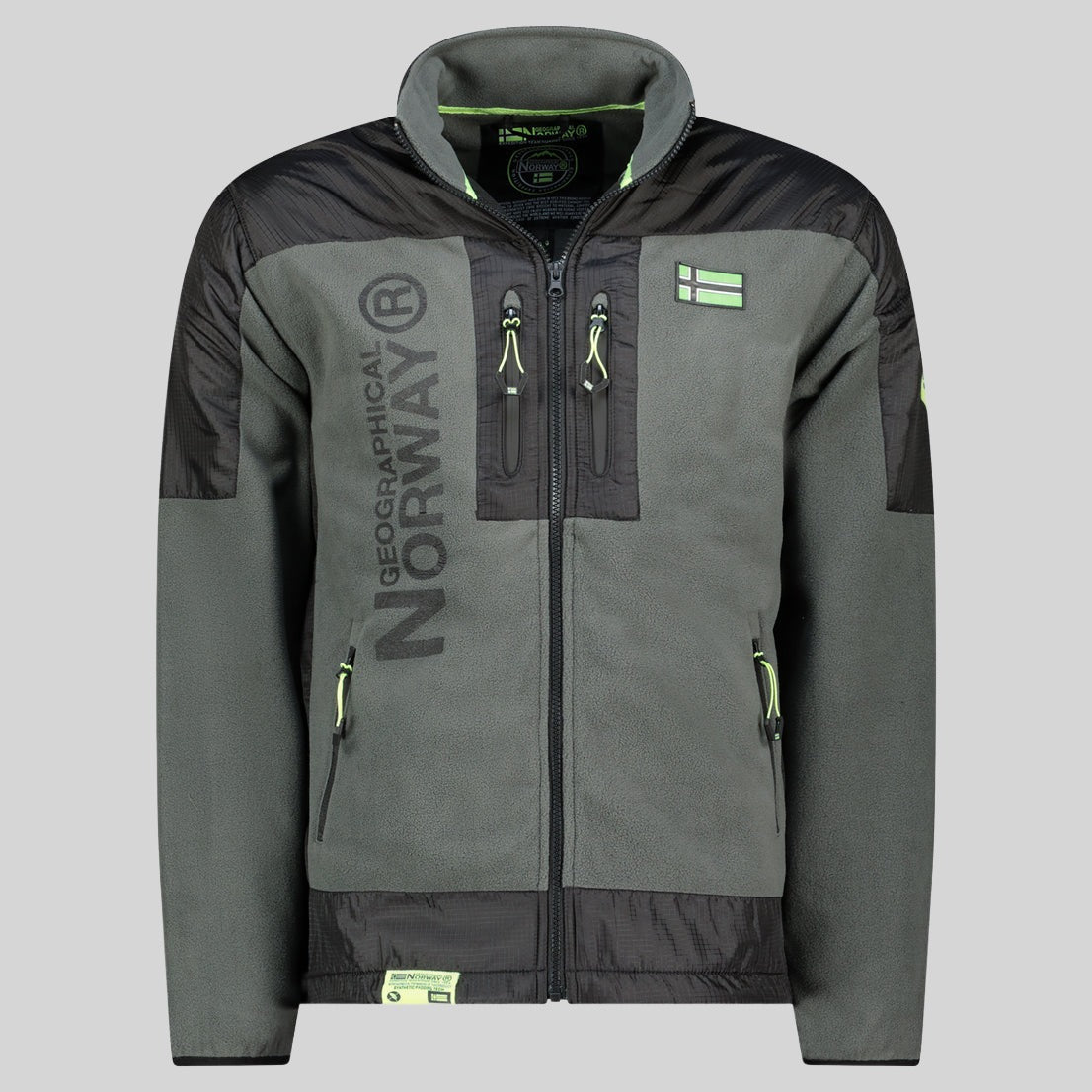 geographical-norway-tulene-fleecejacke-herren-kaki-warm image 8