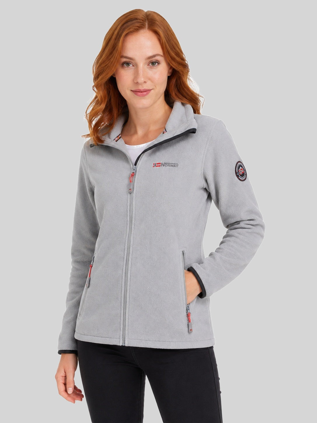 geographical-norway-unicia-damen-fleecejacke-schwarz-kapuze image 1