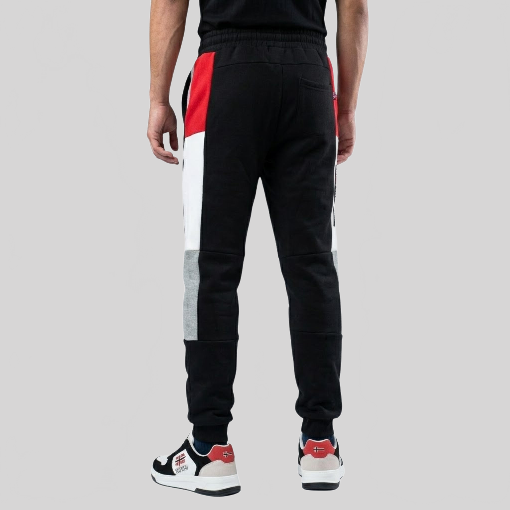 geographical-norway-molem-herren-jogginghose-sweathose-schwarz-mit-streifen image 2