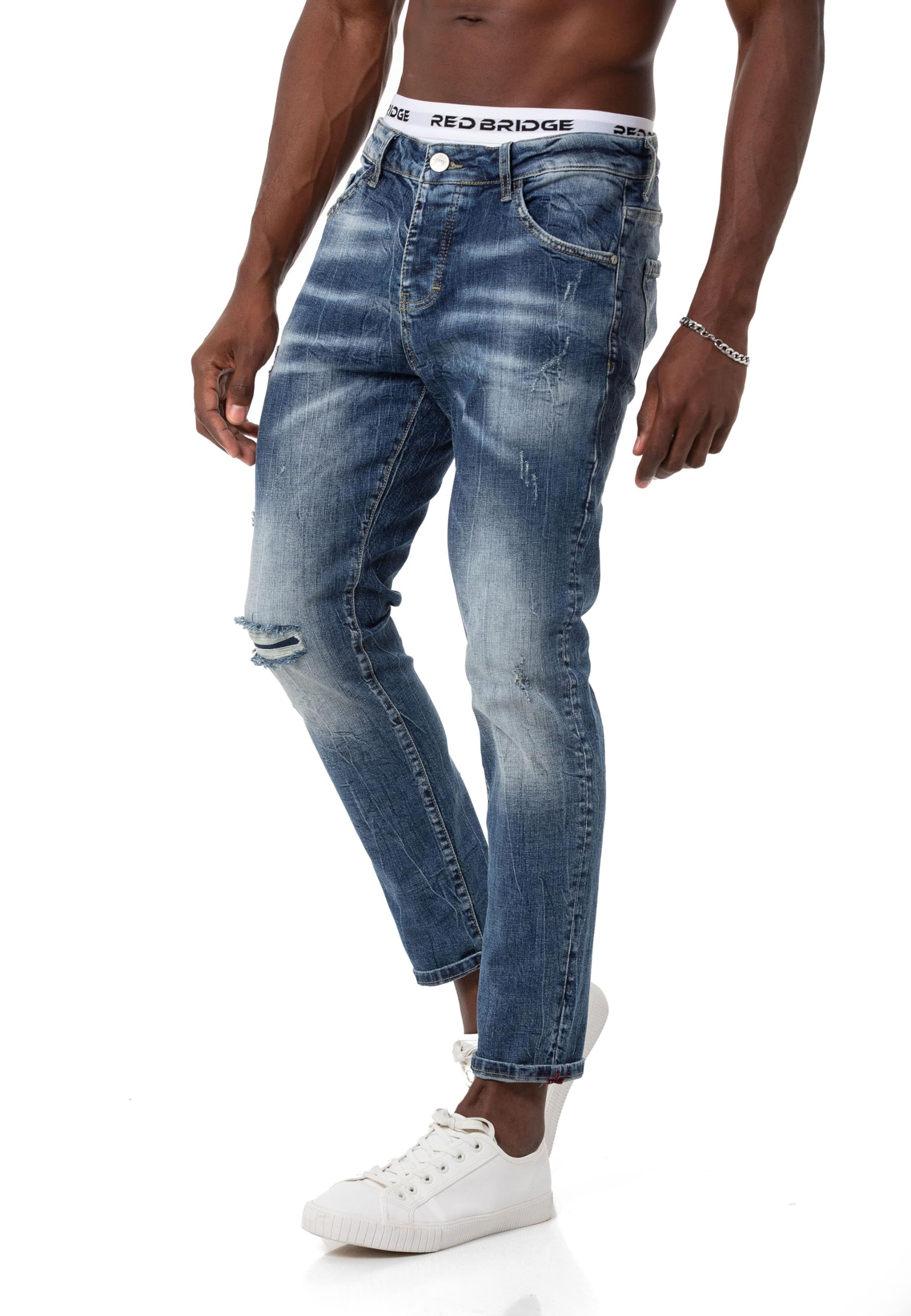 redbridge-m4323-jeans-herren-destroyed-look-blau image 1