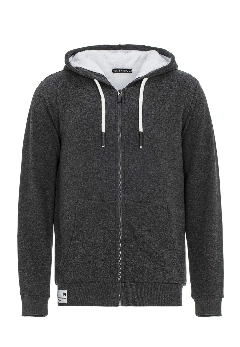 redbridge-teddyfell-sweatjacke-hoodie-herren-gef-ttert image 1