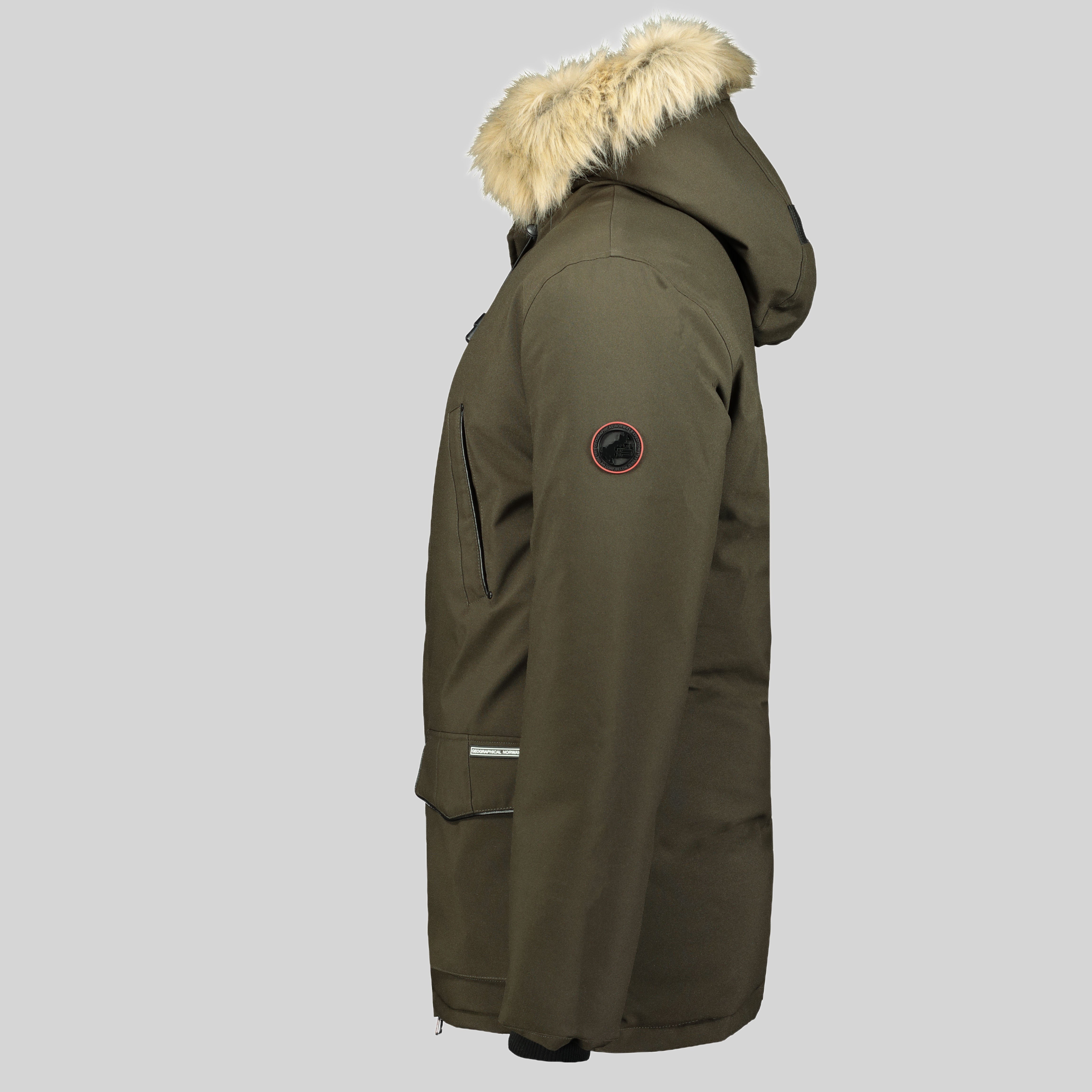 geographical-norway-claude-parka-herren-kaki-winterparka-fellkapuze image 5