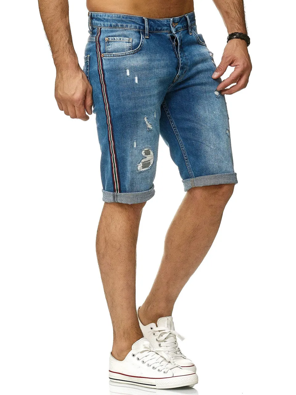 redbridge-jeans-shorts-herren-regular-fit-used-look-29w-sommer image 1