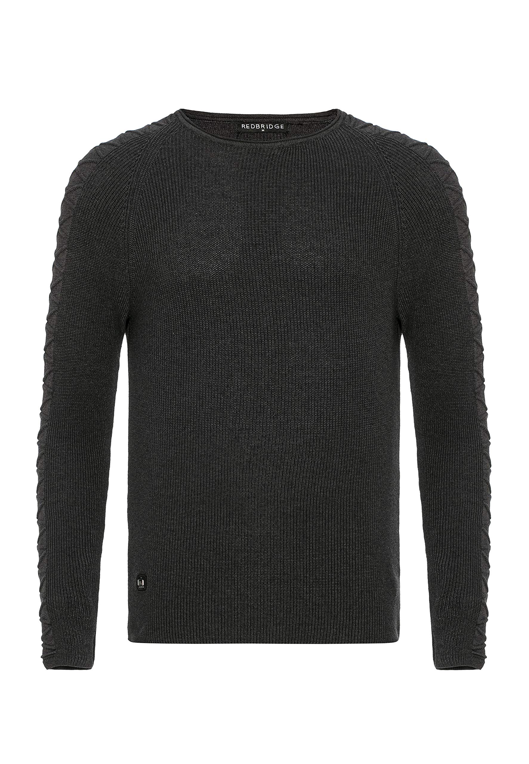 redbridge-cross-lines-m3117-strickpullover-herren-grau-slim-fit image 6