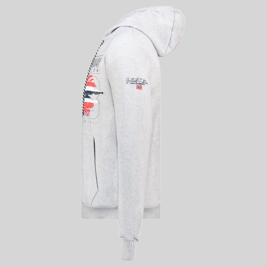geographical-norway-grusty-herren-hoodie-hellgrau-print image 4