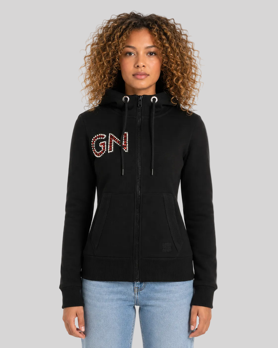 geographical-norway-gudite-damen-sweatshirt-kapuze-schwarz image 1
