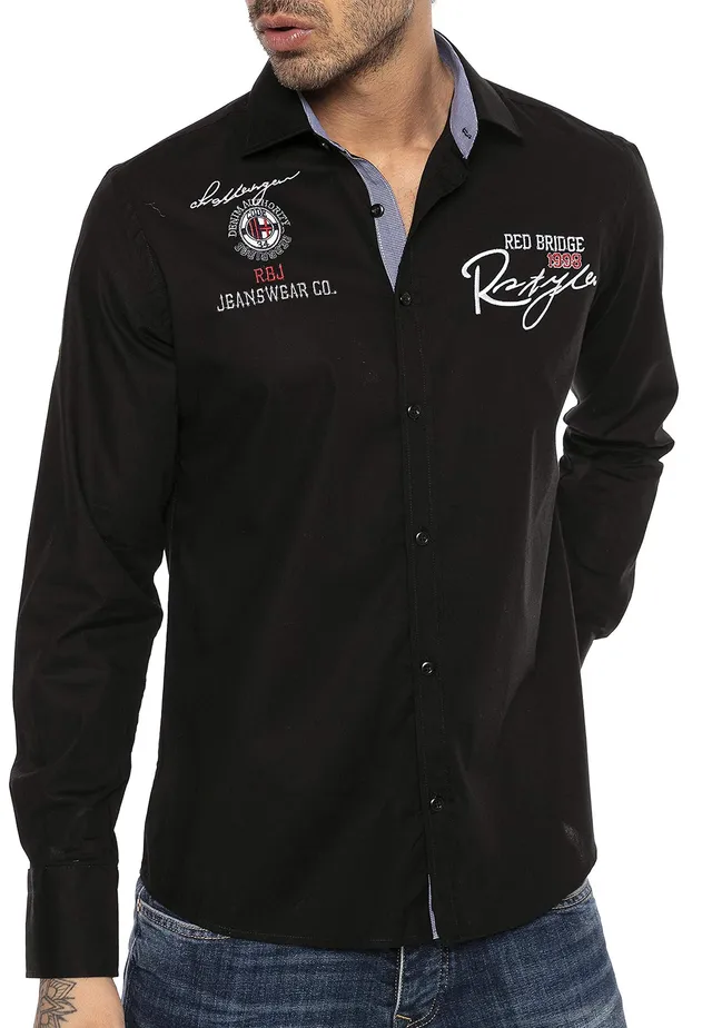 redbridge-freizeithemd-herren-casual-langarm-baumwolle-mint image 1