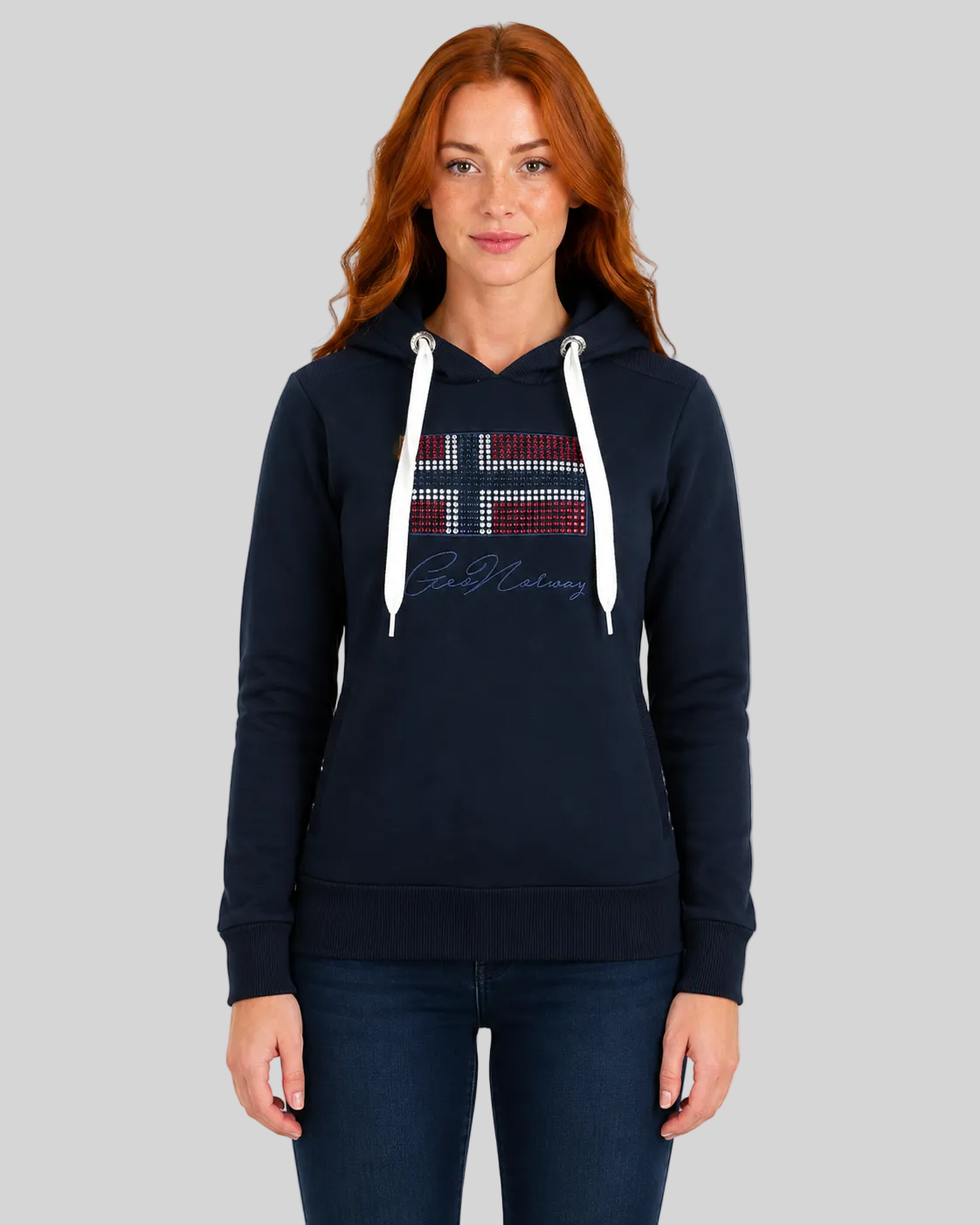 geographical-norway-goisette-hoodie-hellgrau-mit-kapuze-damen image 6