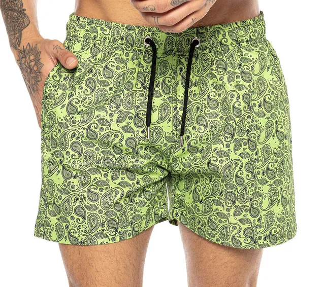 redbridge-shorts-badehose-herren-gr-n-l-paisley-schnelltrocknend image 1