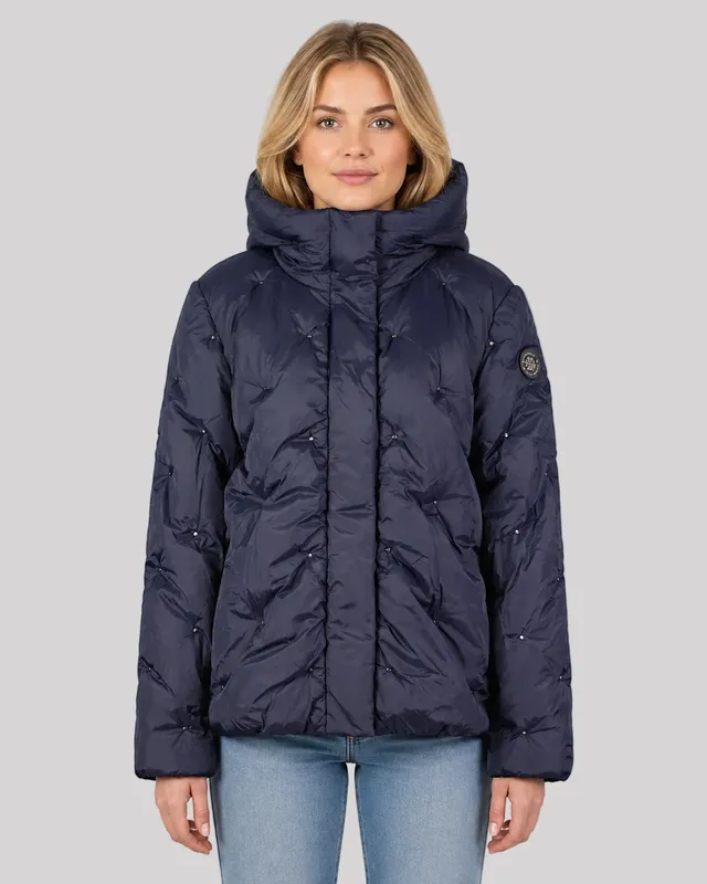geographical-norway-berola-damen-parka-winterjacke-marine-mit-kapuze image 1