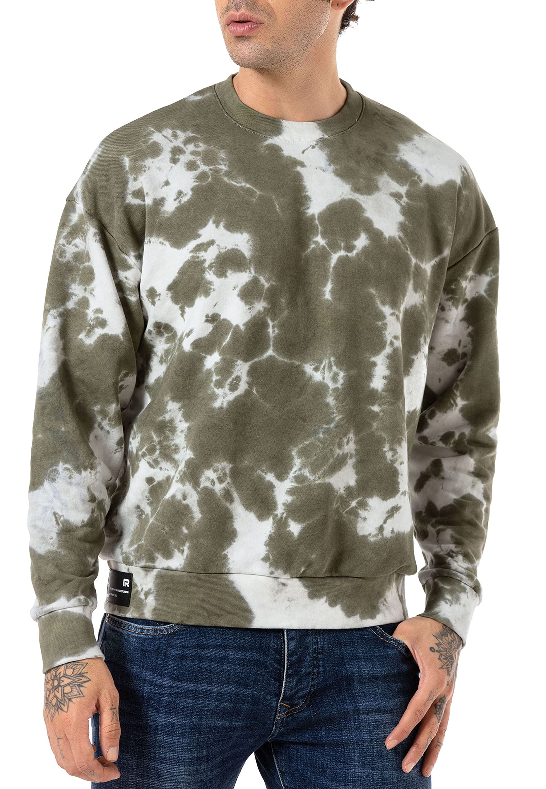 redbridge-sweatshirt-batik-rundhals-herren-schwarz-gr-l image 6