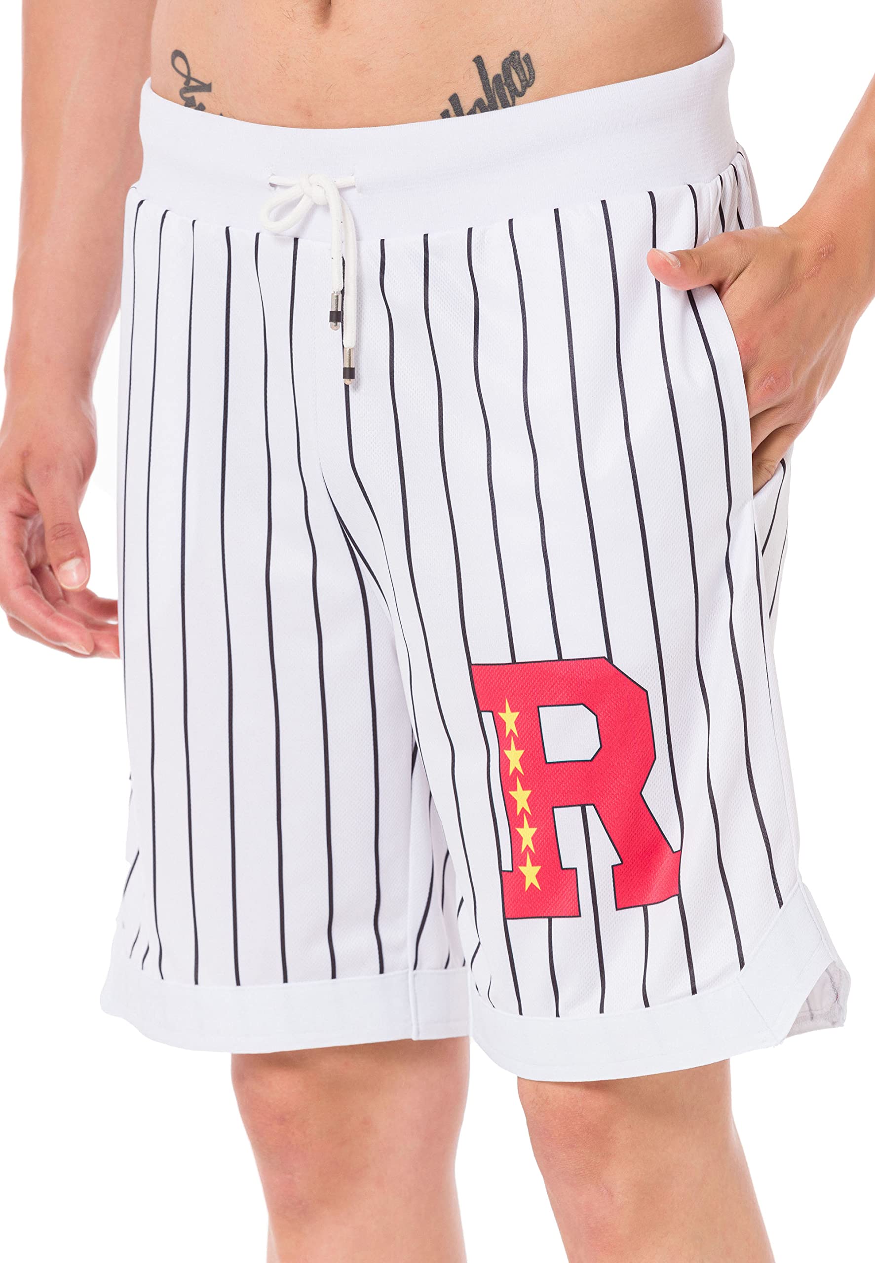 redbridge-big-r-baseball-shorts-herren-wei-schwarz-gr-l image 7