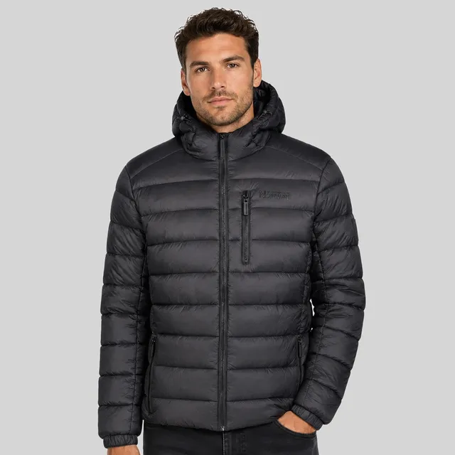 geographical-norway-drapeau-herren-steppjacke-schwarz-schwarz-kapuze-leicht image 1