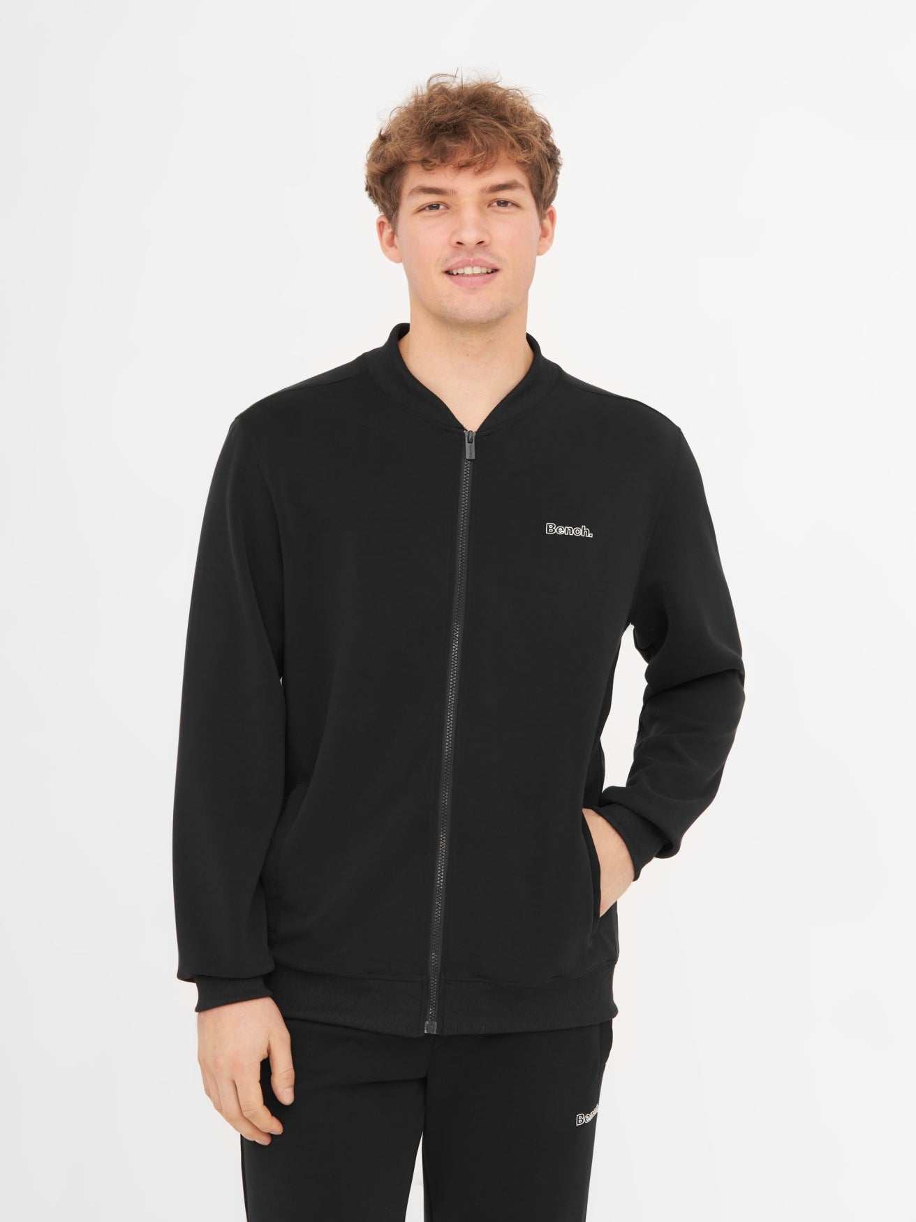 bench-prato-sweatjacke-herren-schwarz-modal-regular-fit image 2