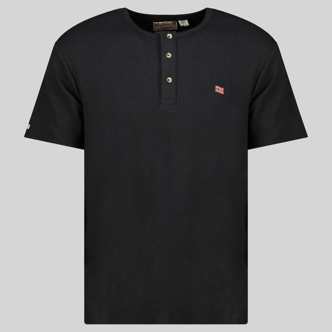 geographical-norway-jwaffle-herren-t-shirt-schwarz-wabenstruktur image 2