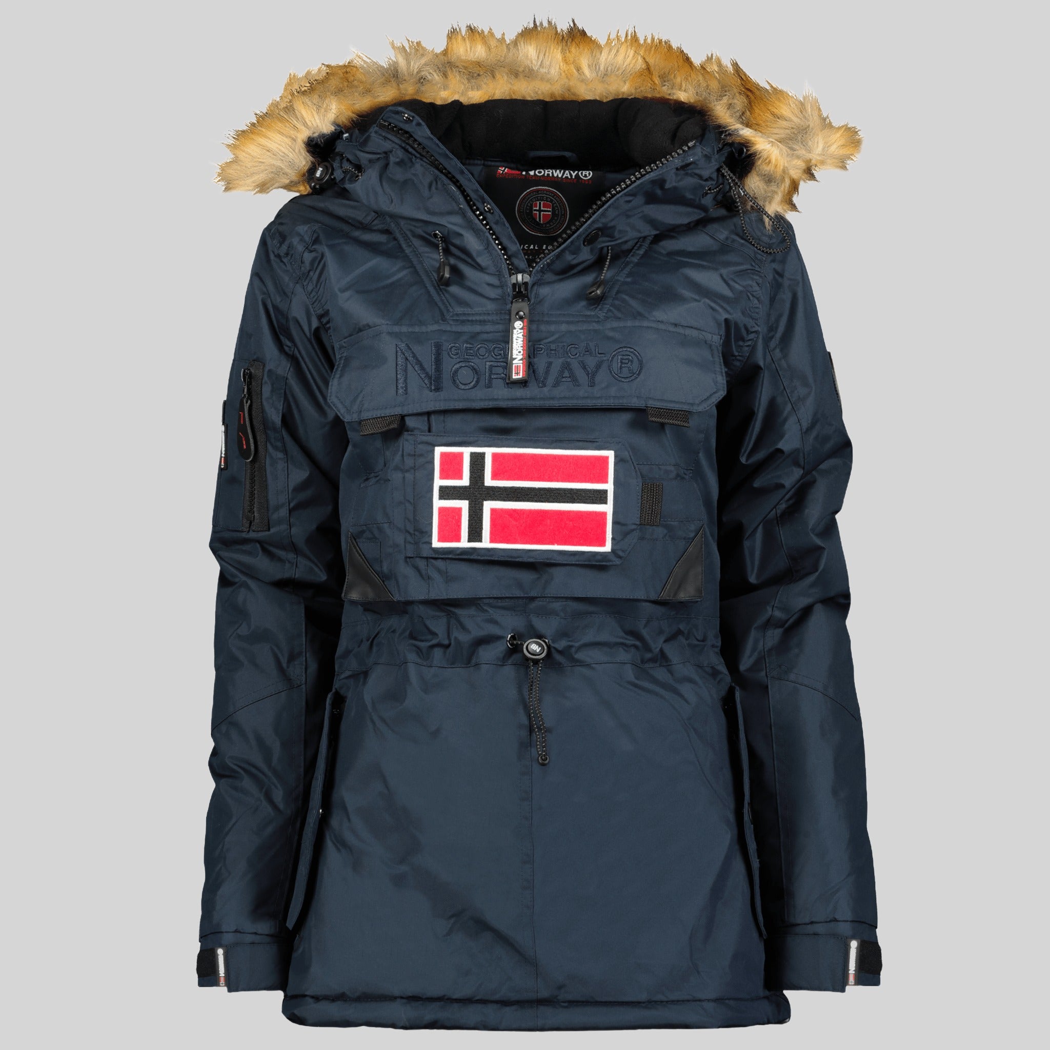 geographical-norway-bulle-parka-schwarz-fell-damen image 5