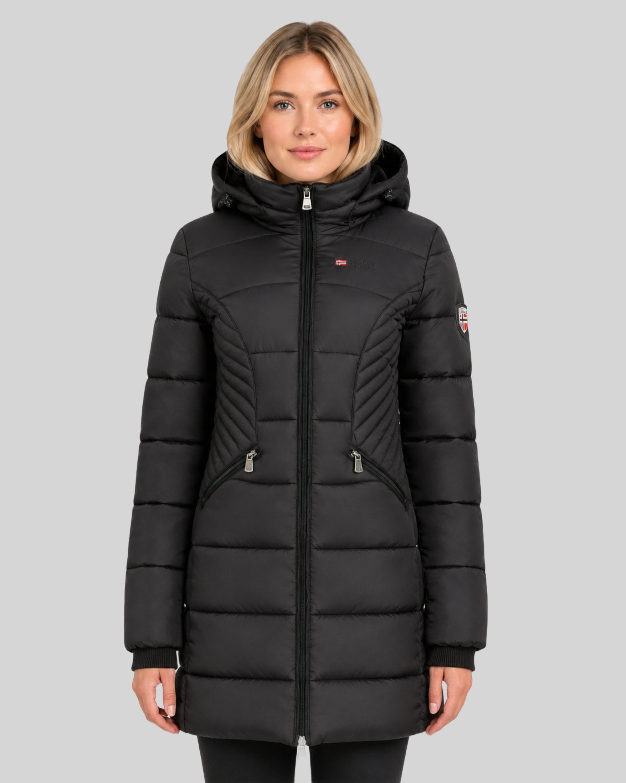 geographical-norway-bee-damen-steppjacke-marine-mit-kapuze image 6