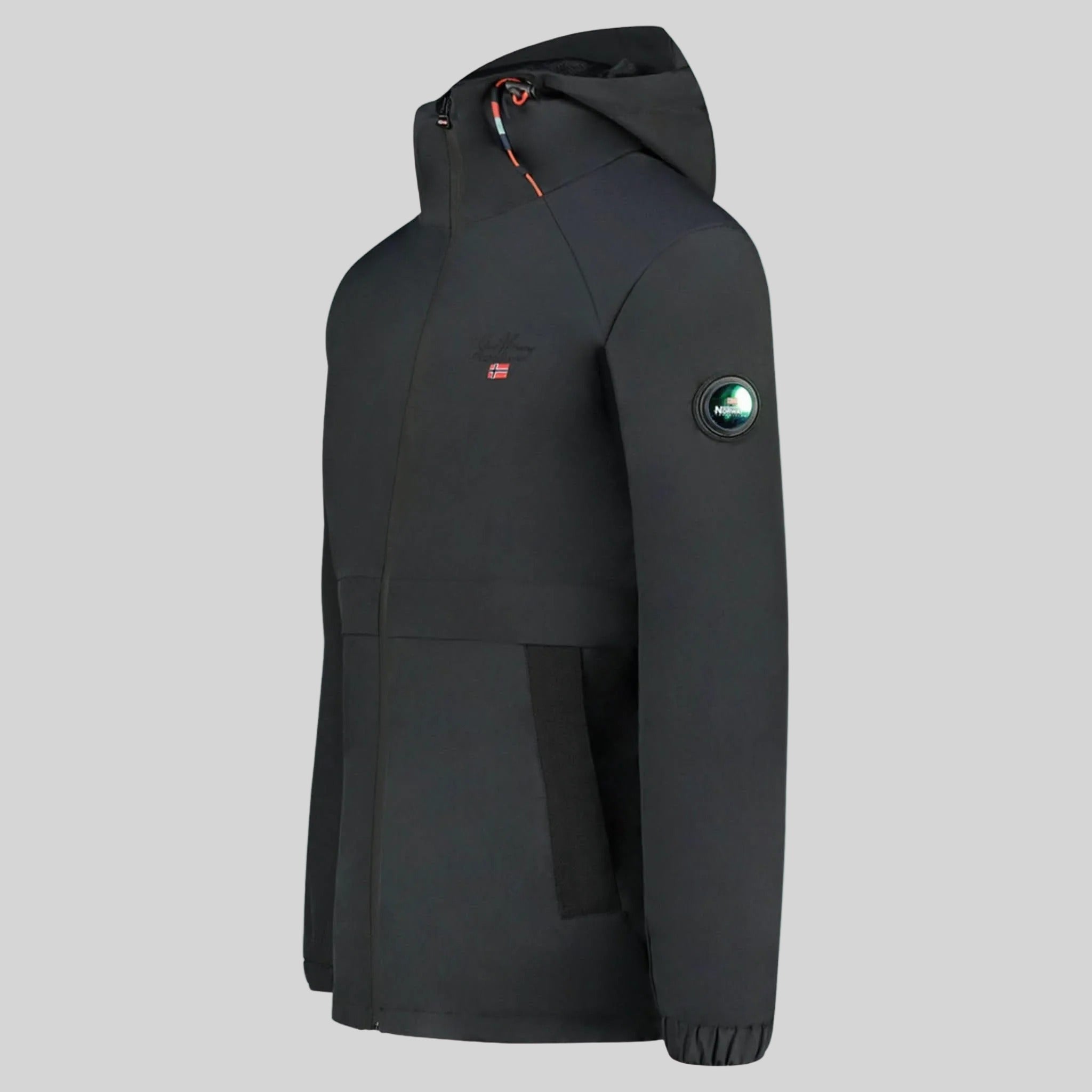 geographical-norway-birado-jacke-herren-schwarz-bergangsjacke-kapuze image 4