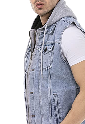 redbridge-cardigans-jeans-weste-herren-hellblau-kapuze image 8