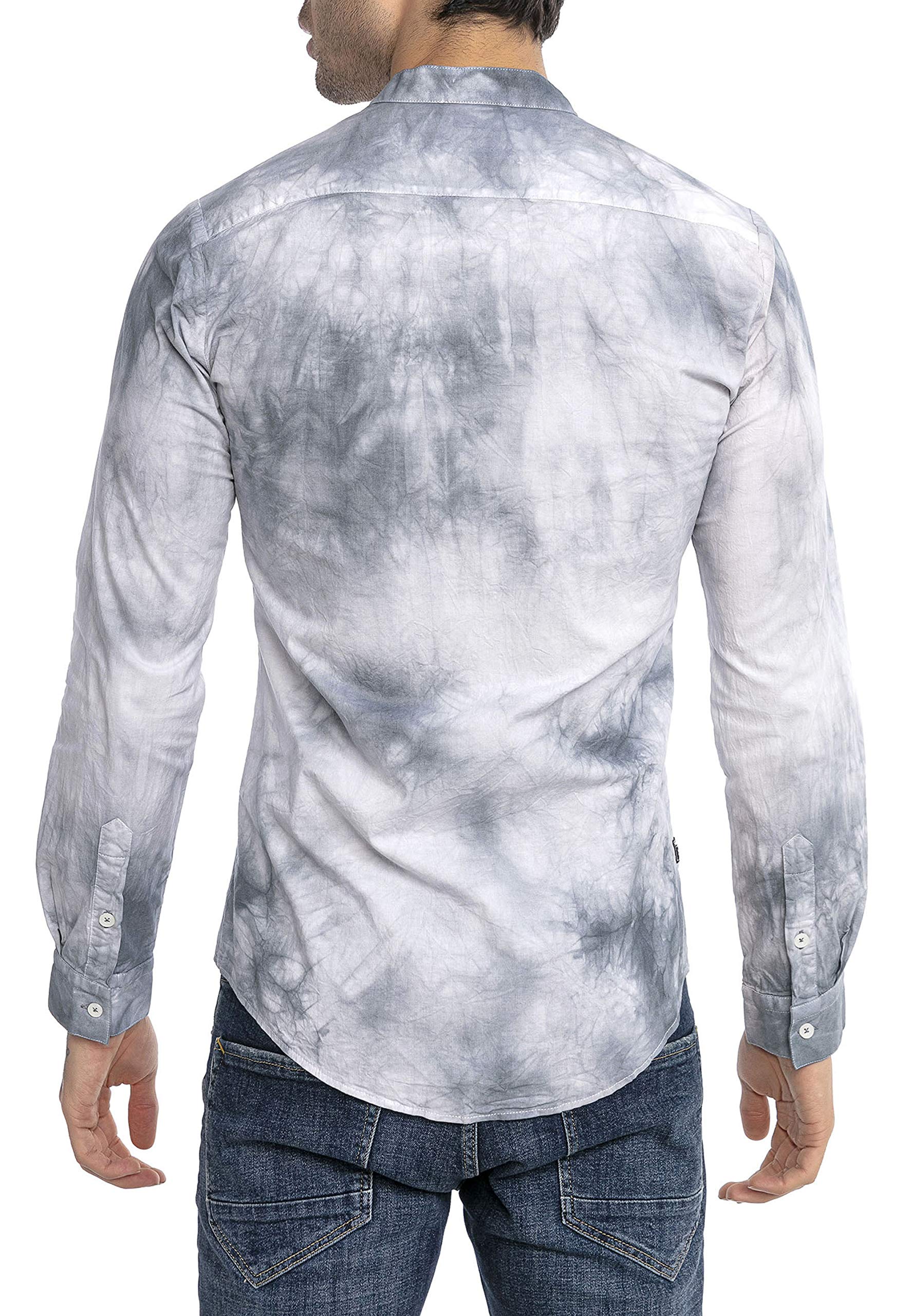 redbridge-hemd-freizeithemd-slim-fit-batik-grau-l image 4
