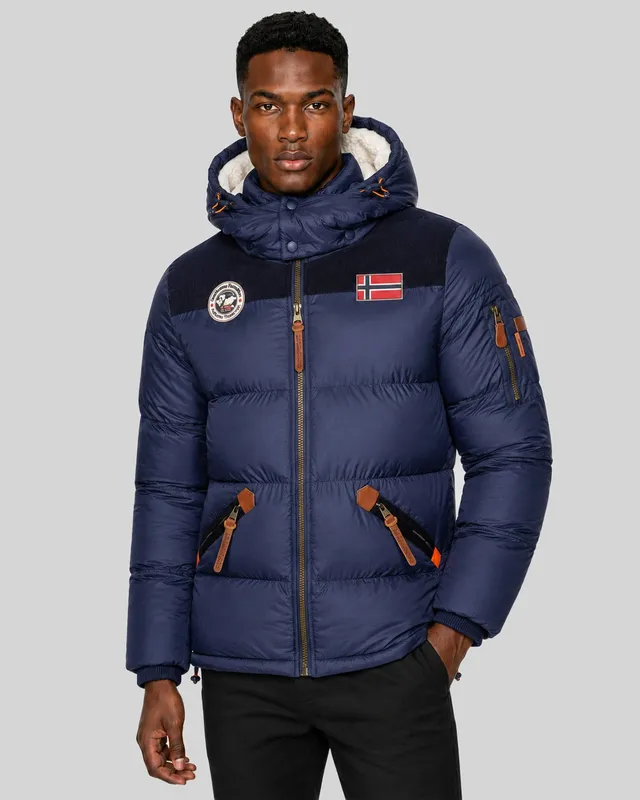geographical-norway-celian-herren-steppjacke-marine-winter-kapuze image 1