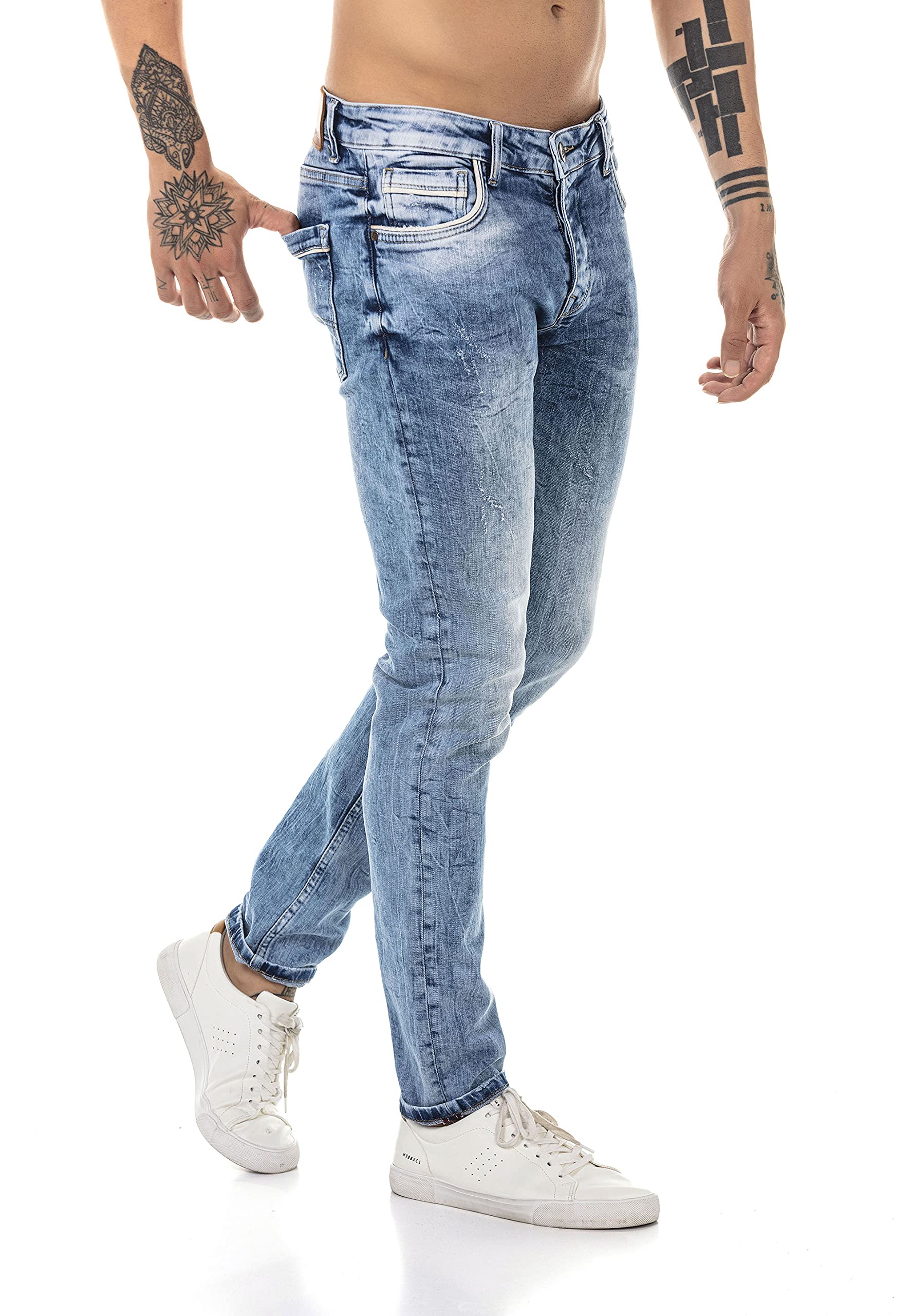redbridge-jeans-herren-denim-pants-freizeithose-used-look image 2