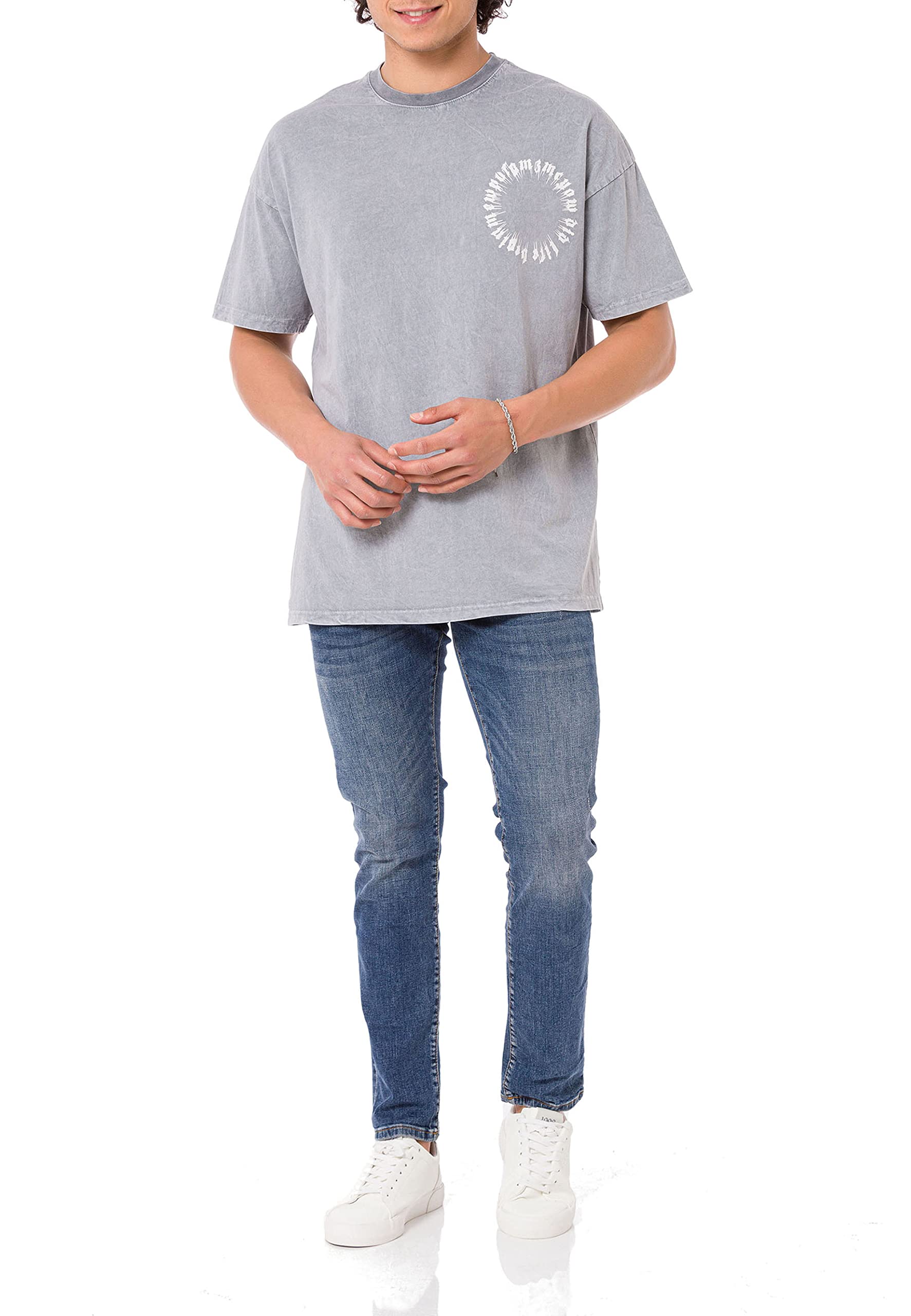 redbridge-premium-t-shirt-herren-grau-s-baumwolle-kurzarm image 6