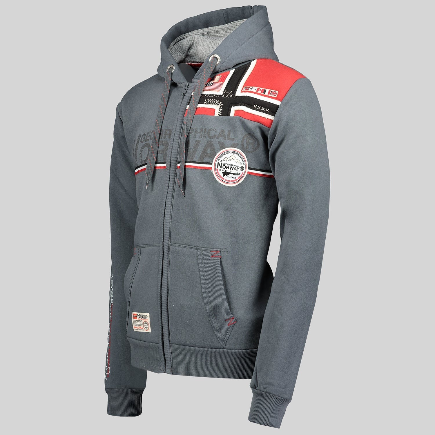 geographical-norway-faponie-herren-hoodie-dunkelgrau-kapuze image 3