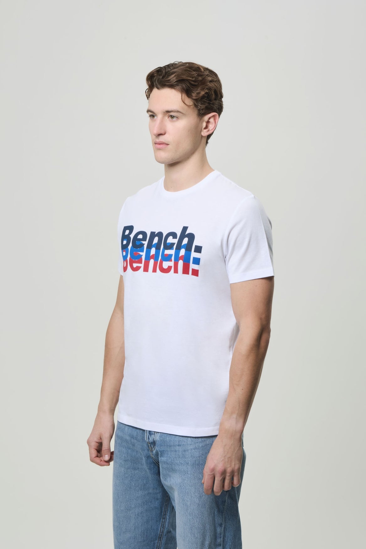 bench-arcus-herren-t-shirt-white-baumwolle-logo-slim image 5