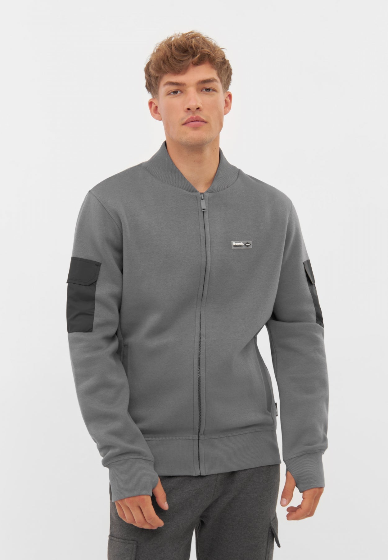 bench-dilla-sweatjacke-sand-herren-baumwolle image 6