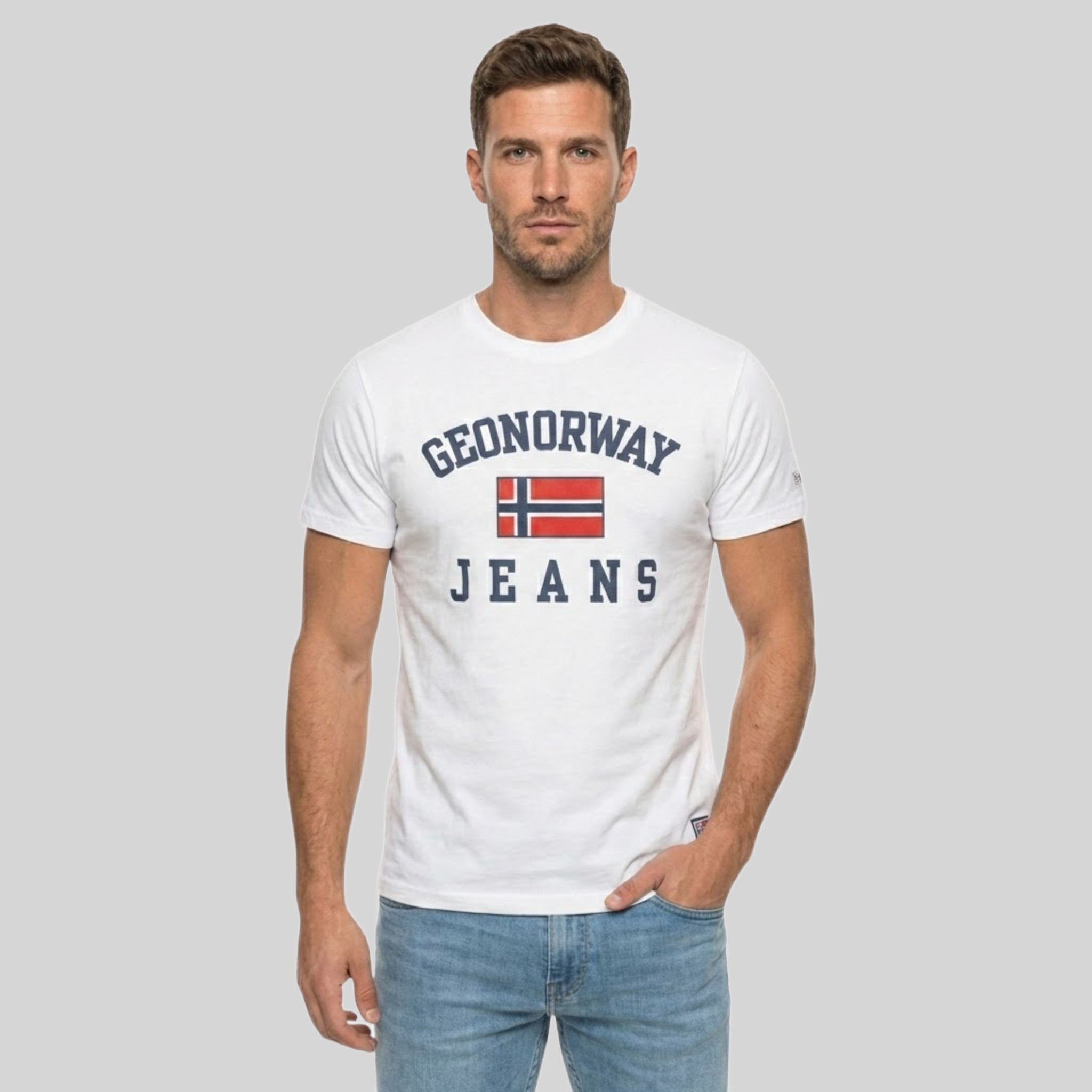 geographical-norway-jadsen-t-shirt-herren-wei-rundhals image 1