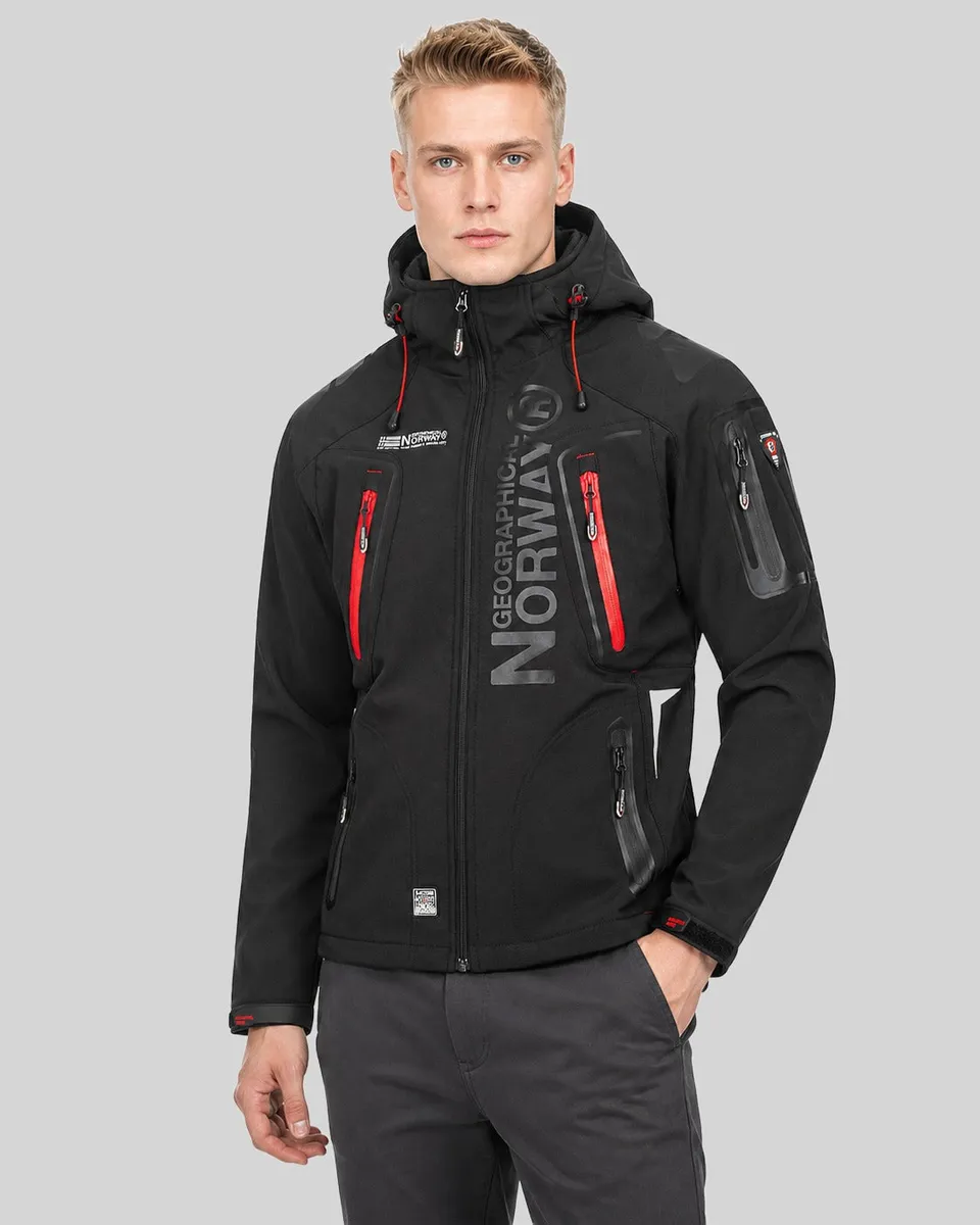 geographical-norway-techno-softshelljacke-herren-schwarz-rot image 1