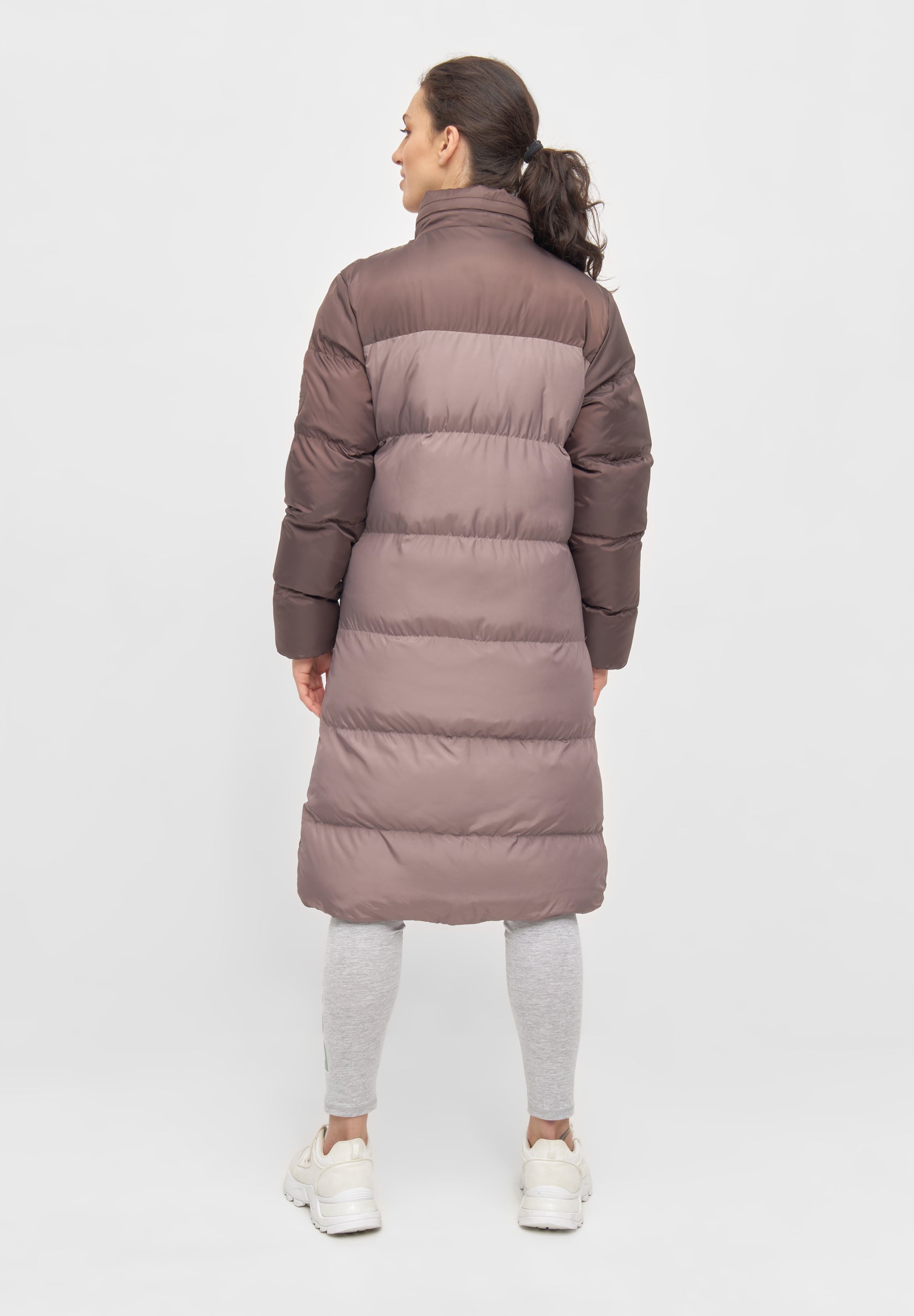 bench-phyllis-puffer-jacke-damen-dusty-pink-lang-mit-kapuze image 7