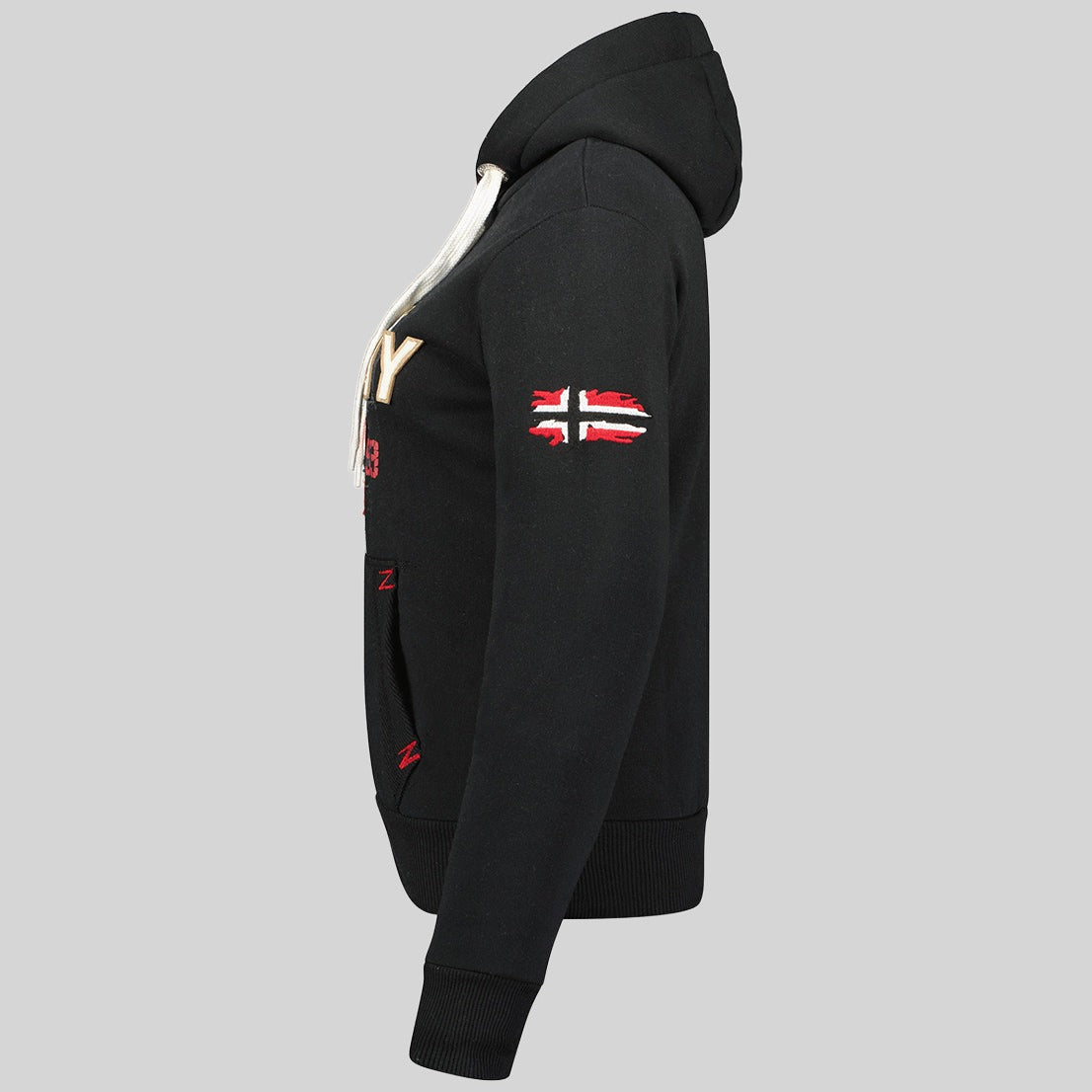 geographical-norway-guitre-damen-hoodie-sweatshirt-schwarz-print image 4