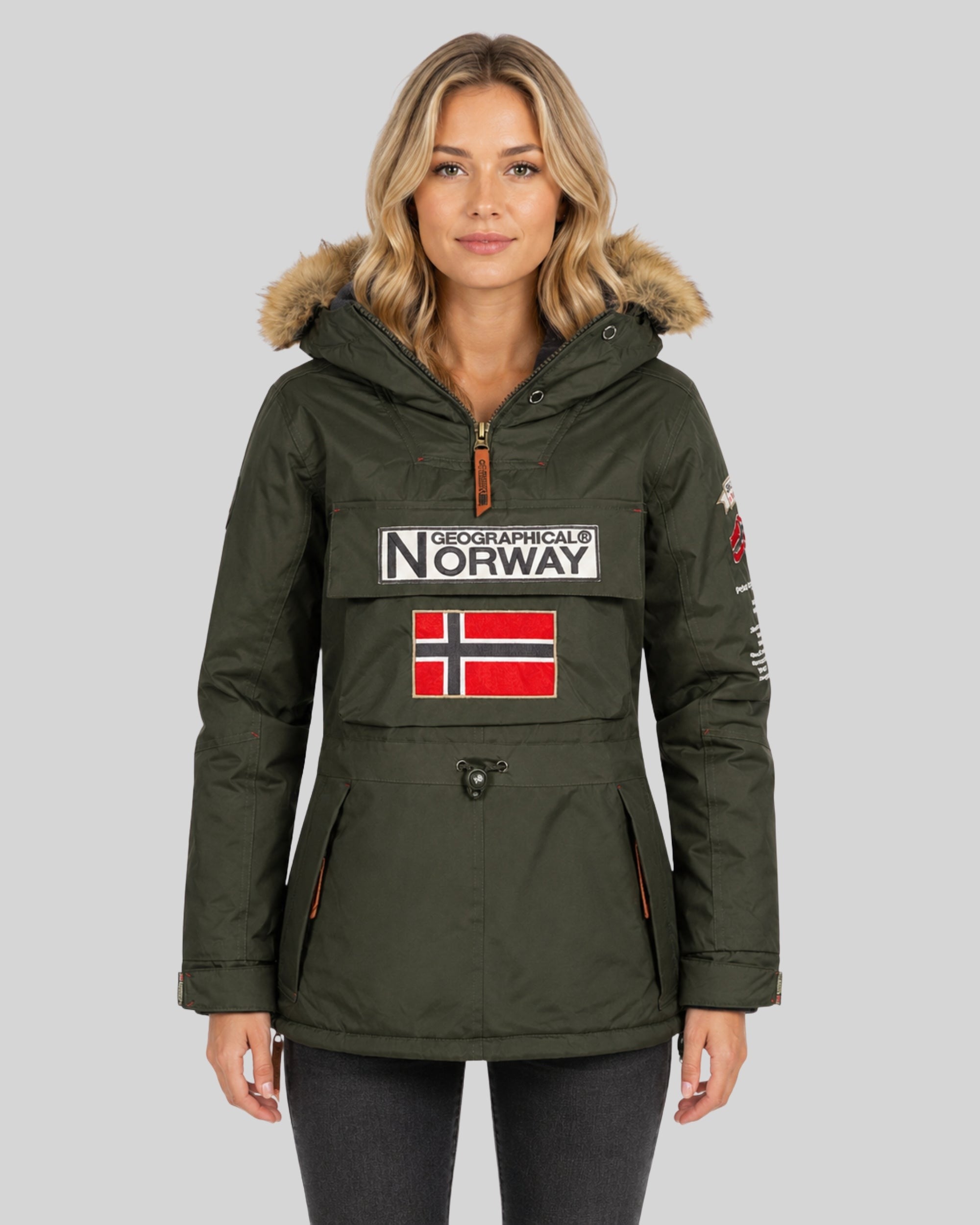geographical-norway-bridget-damen-parka-winterjacke-kaki image 1
