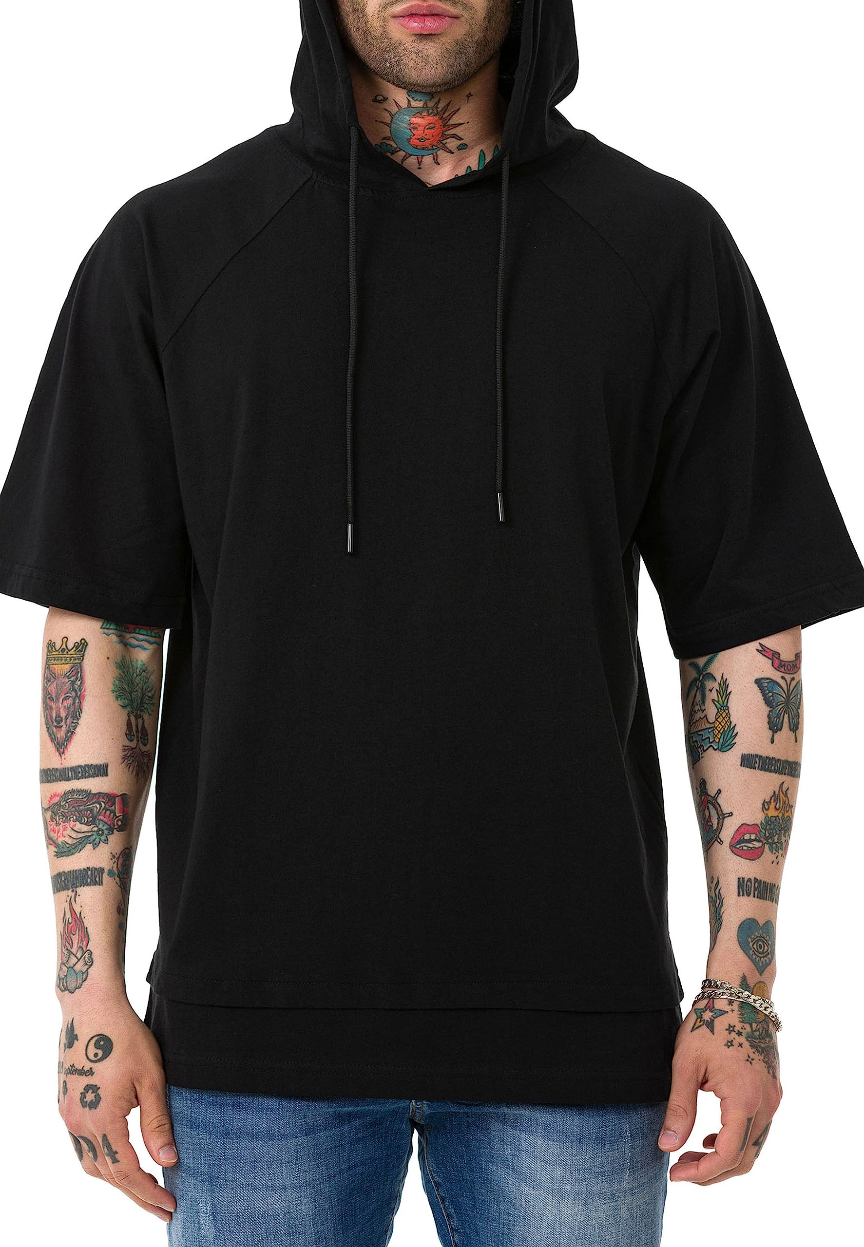 redbridge-t-shirts-m1373-t-shirt-herren-schwarz-oversized-baumwolle image 3