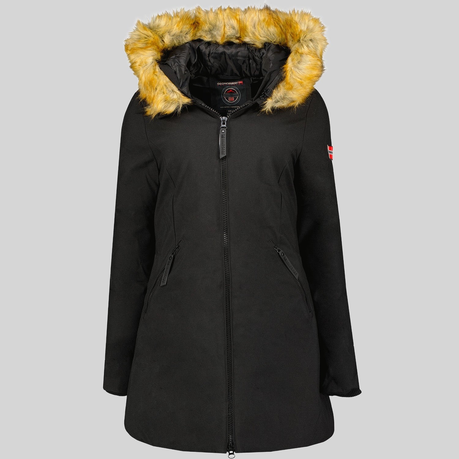 geographical-norway-adelaide-damen-parka-winterjacke-schwarz image 3